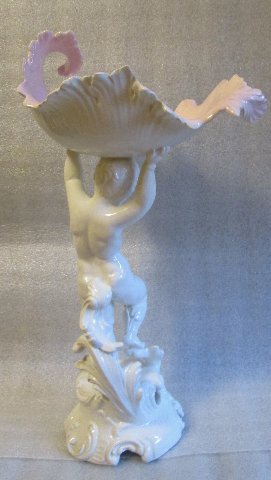 Vtg Italy Signed White Ceramica Bianca Sculpture Capodimonte Style Putti Cherub
