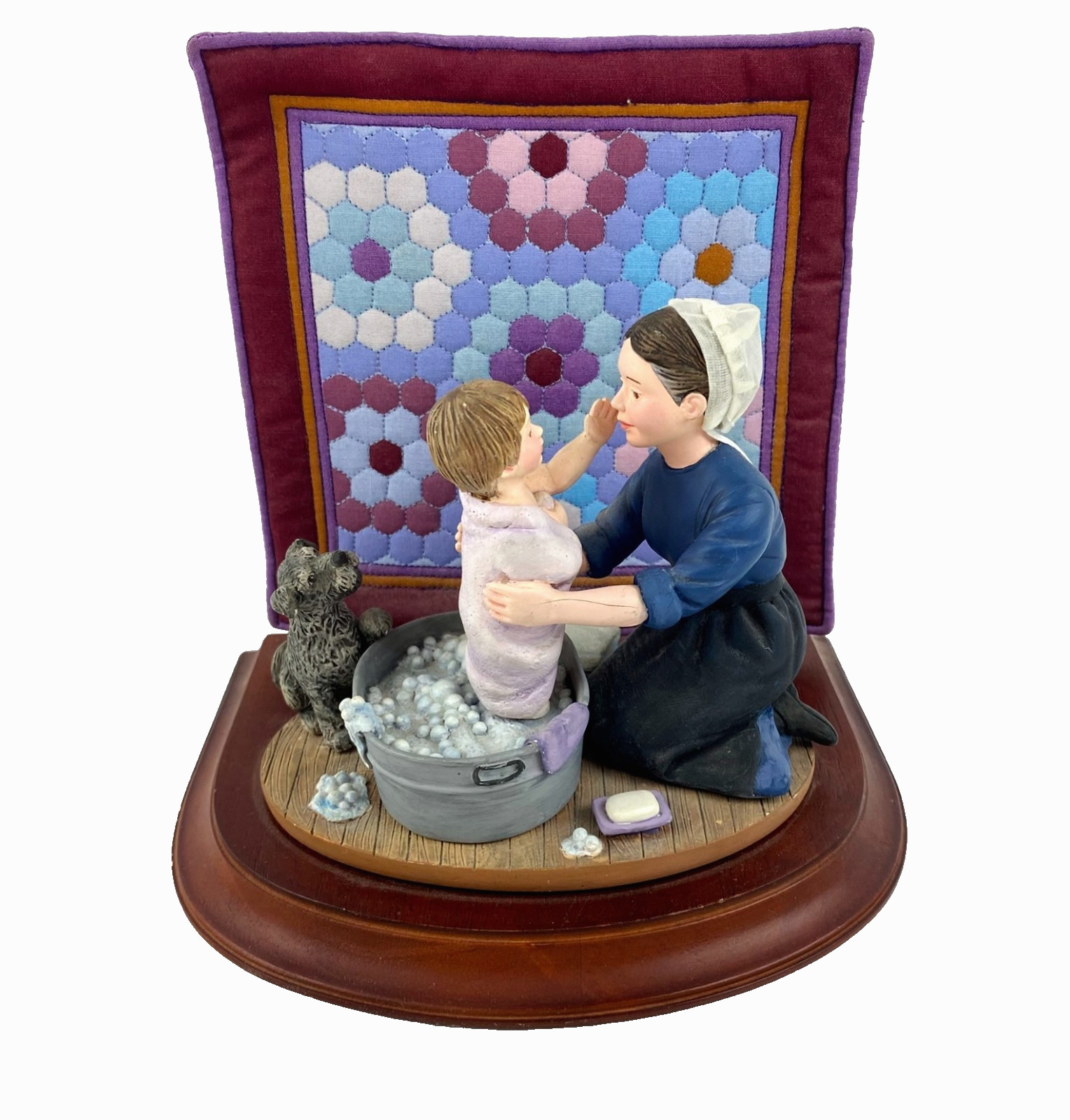 1993 Amish Heritage Collection Bath Time #30062 Collectible Quilt Figurines Vtg.