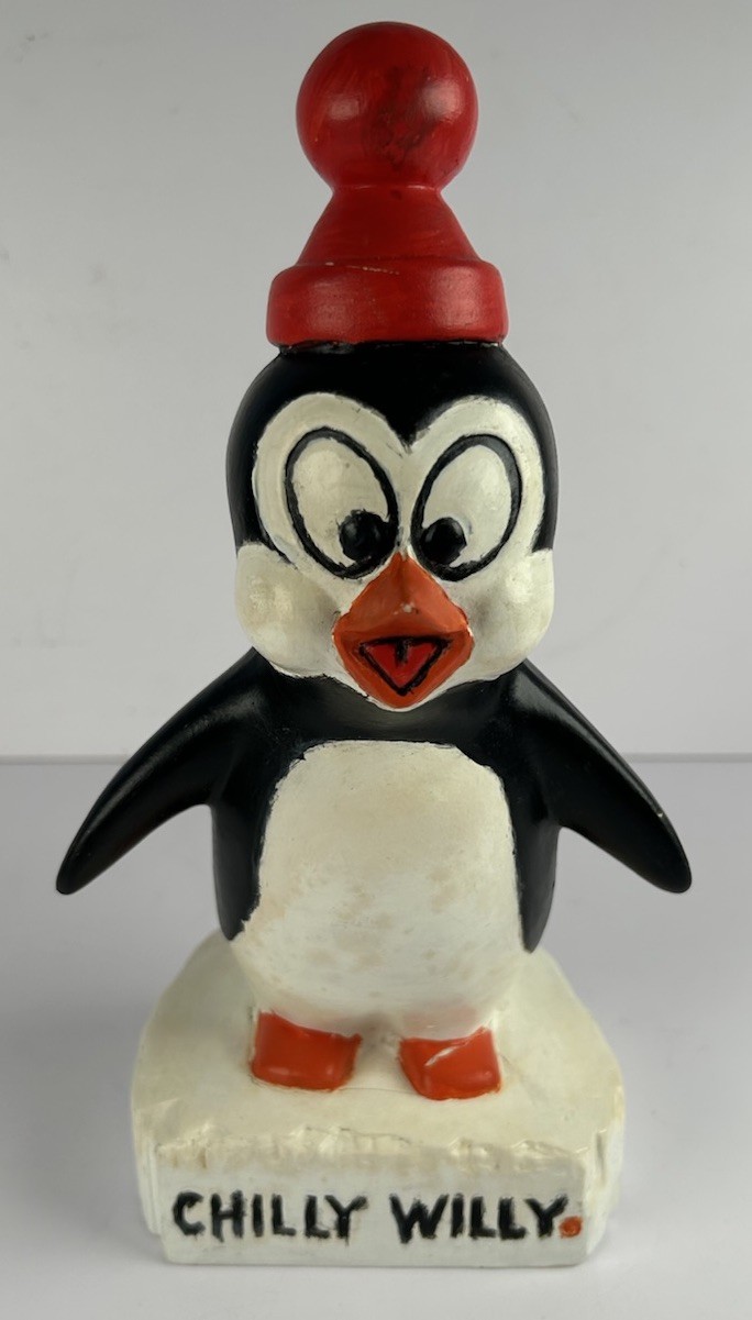Vintage Chilly Willy Penguin Ceramic 9.5” H Statue Hand Painted 1975