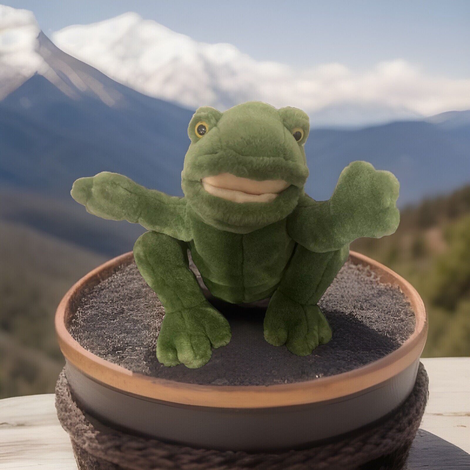 Frog Hand Puppet 9″x10″ Crocker Ross Berrie Toy OR on a Golf Club Cover!