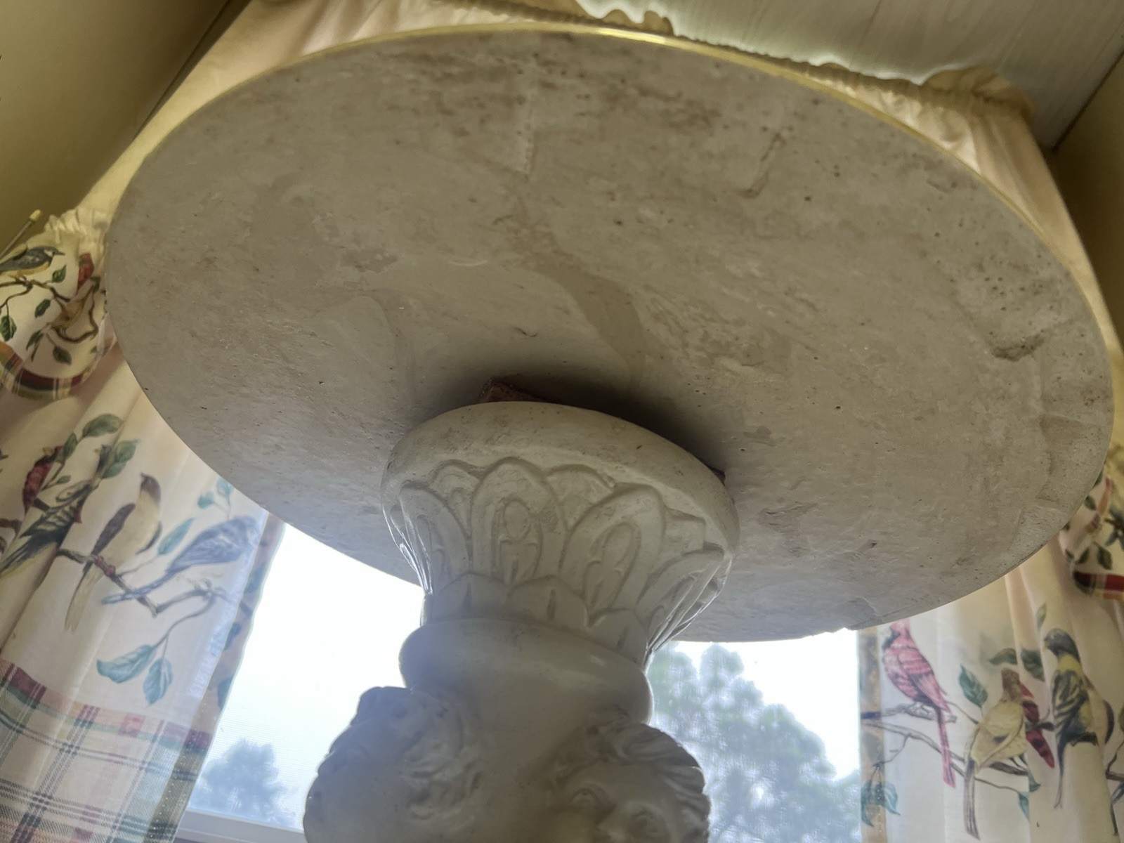 Vintage Cherub Pedestal Plant Stand / Display Table