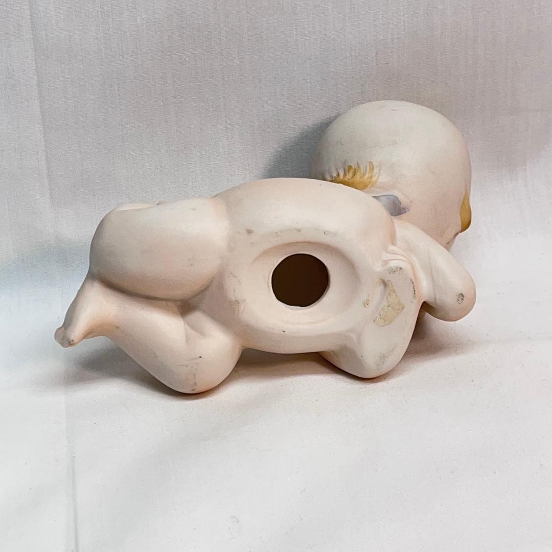 VINTAGE Porcelain Kewpie Winking Doll Figurine 2 in W x 5 in L x 3 1/2 in H