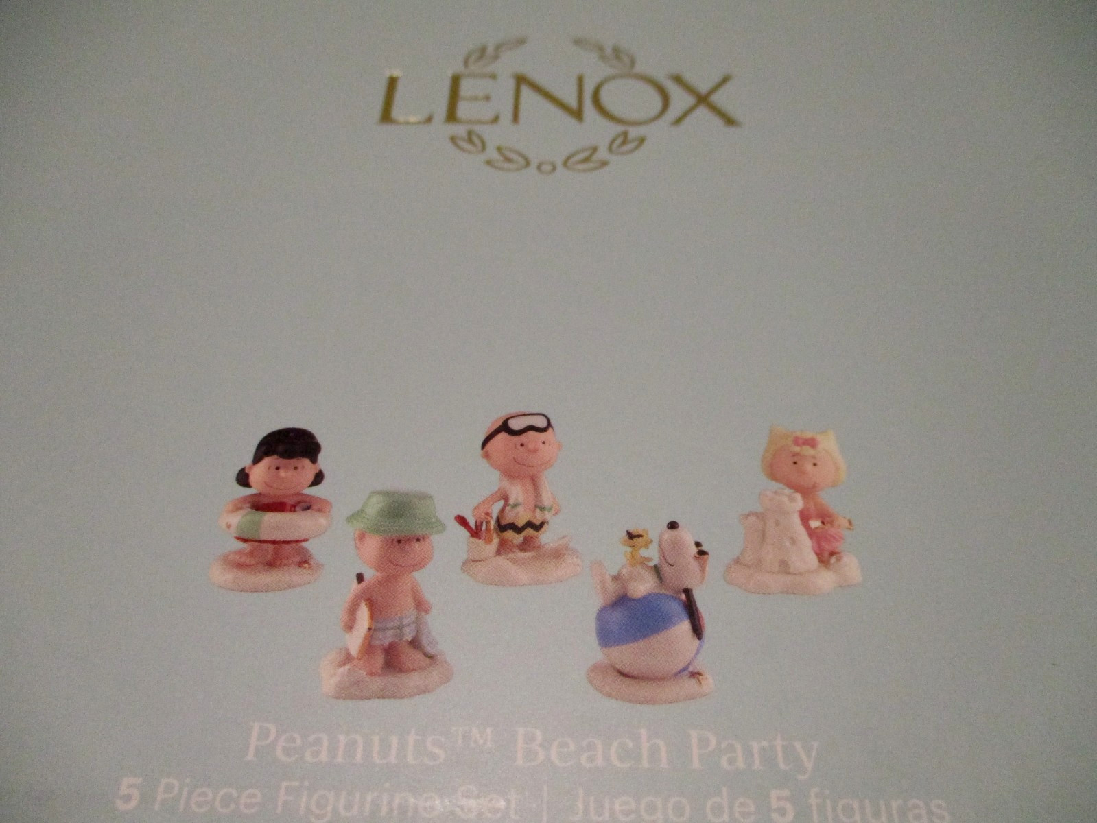 Lenox PEANUTS BEACH PARTY SET 5-Piece Porcelain Figurines 854616 $260 BNIB