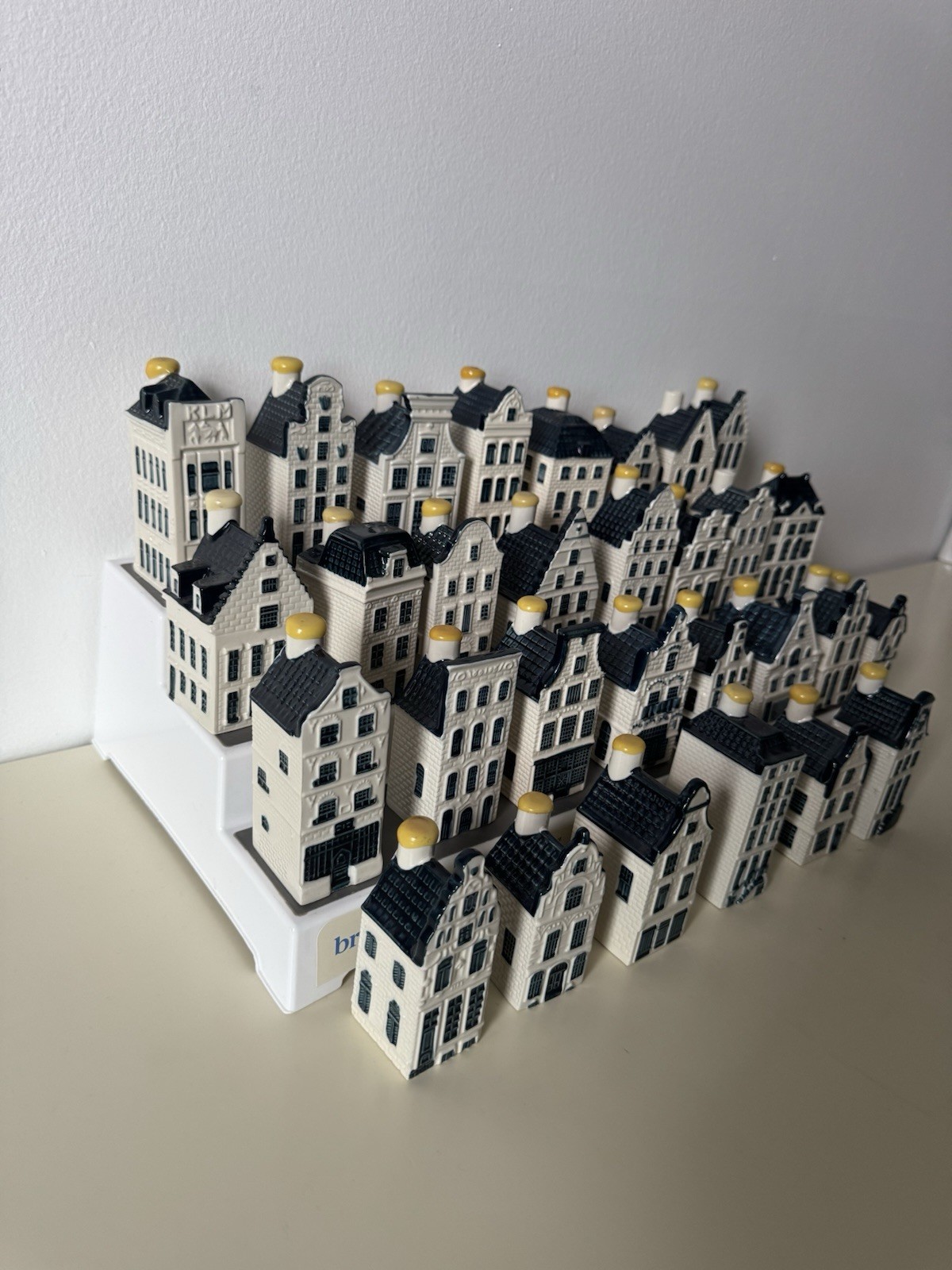 VTG KLM Blue Delft Houses Lot Of (30) Miniatures