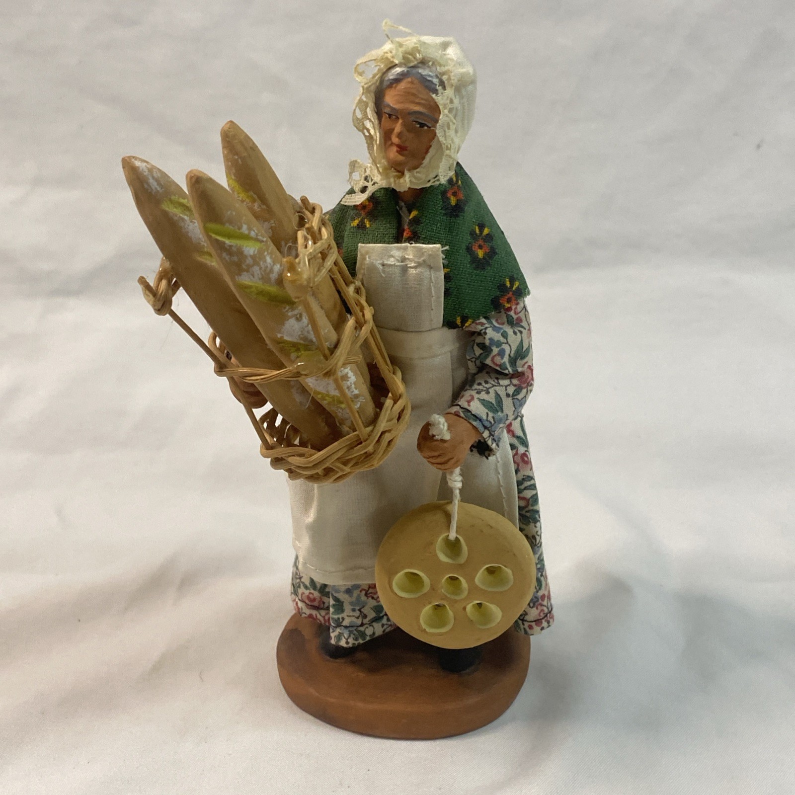 Marius Chave Aubagne 6” French Peasant Woman Figurine Terracotta Clay