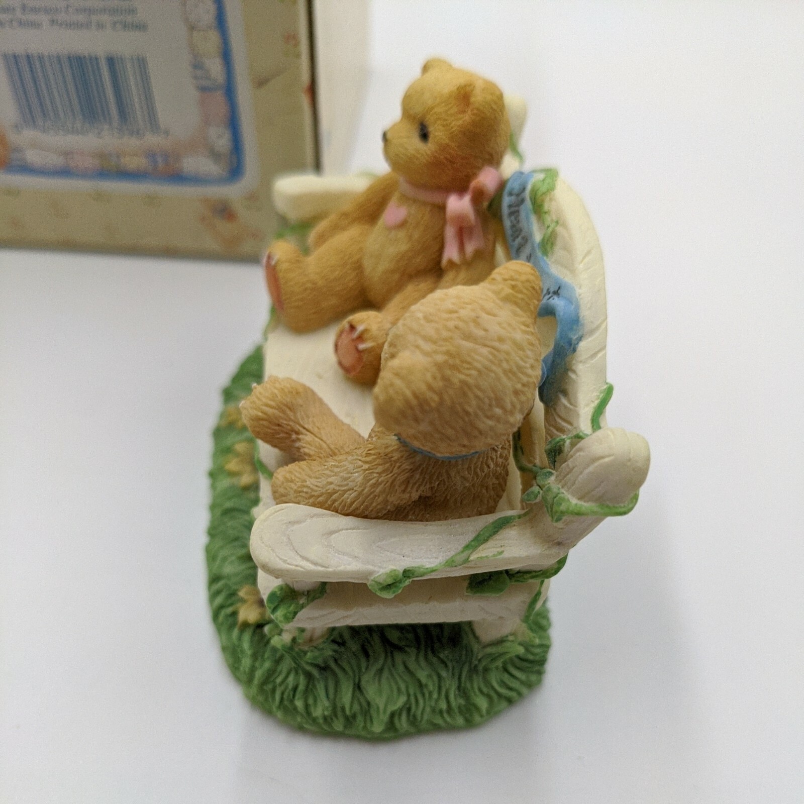 1996 Cherished Teddies “Two Bears on Bench” Figurine – CRT240 Event Figure