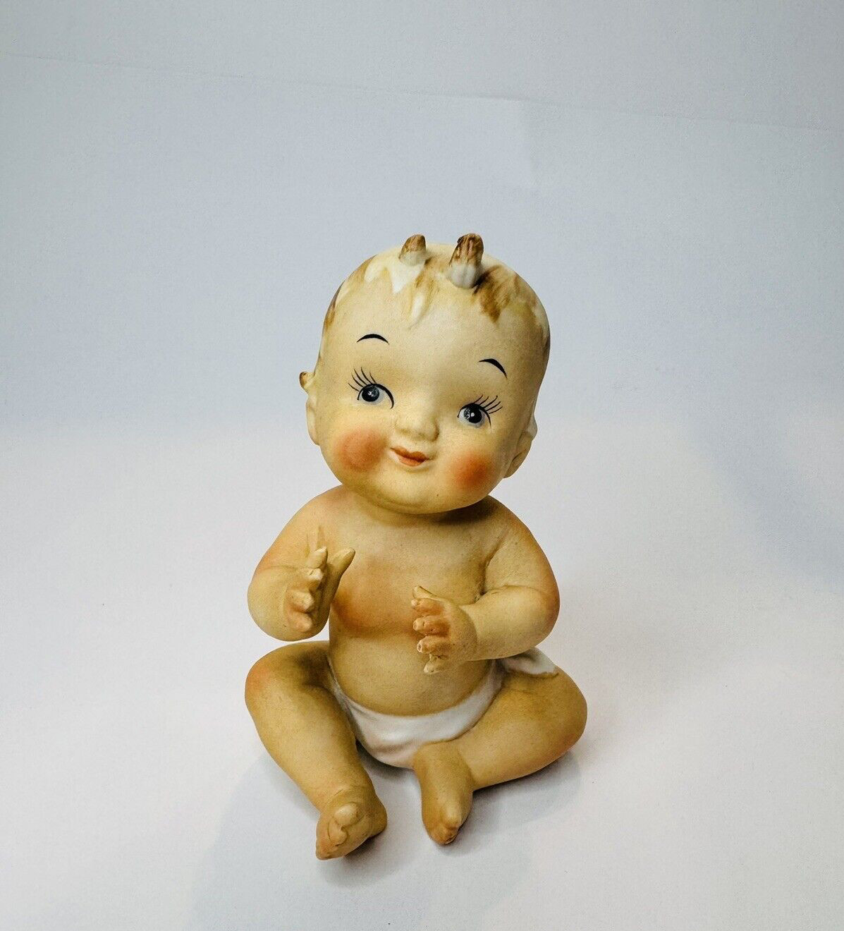 Napco Piano Baby Vintage Porcelain Bisque 4″ #N3149 No Issues