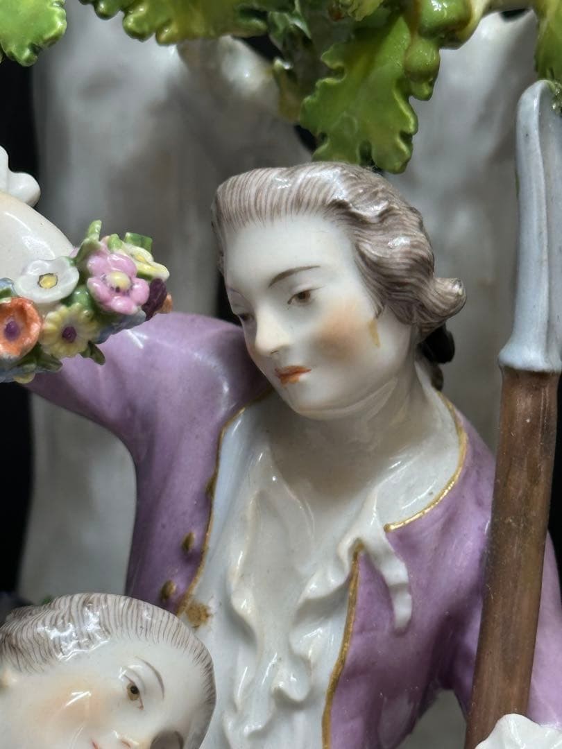 Superb Antique Meissen Figurine Lover Height 9.4inch made in Germany