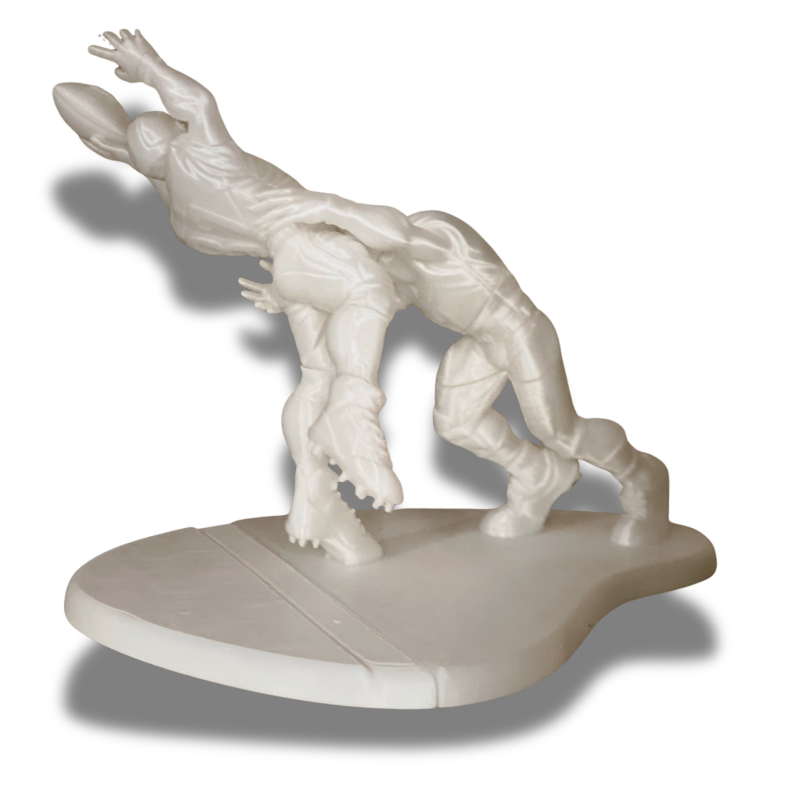 Modern Football Player Figurine – 3D Printed Action Pose Desk Statue