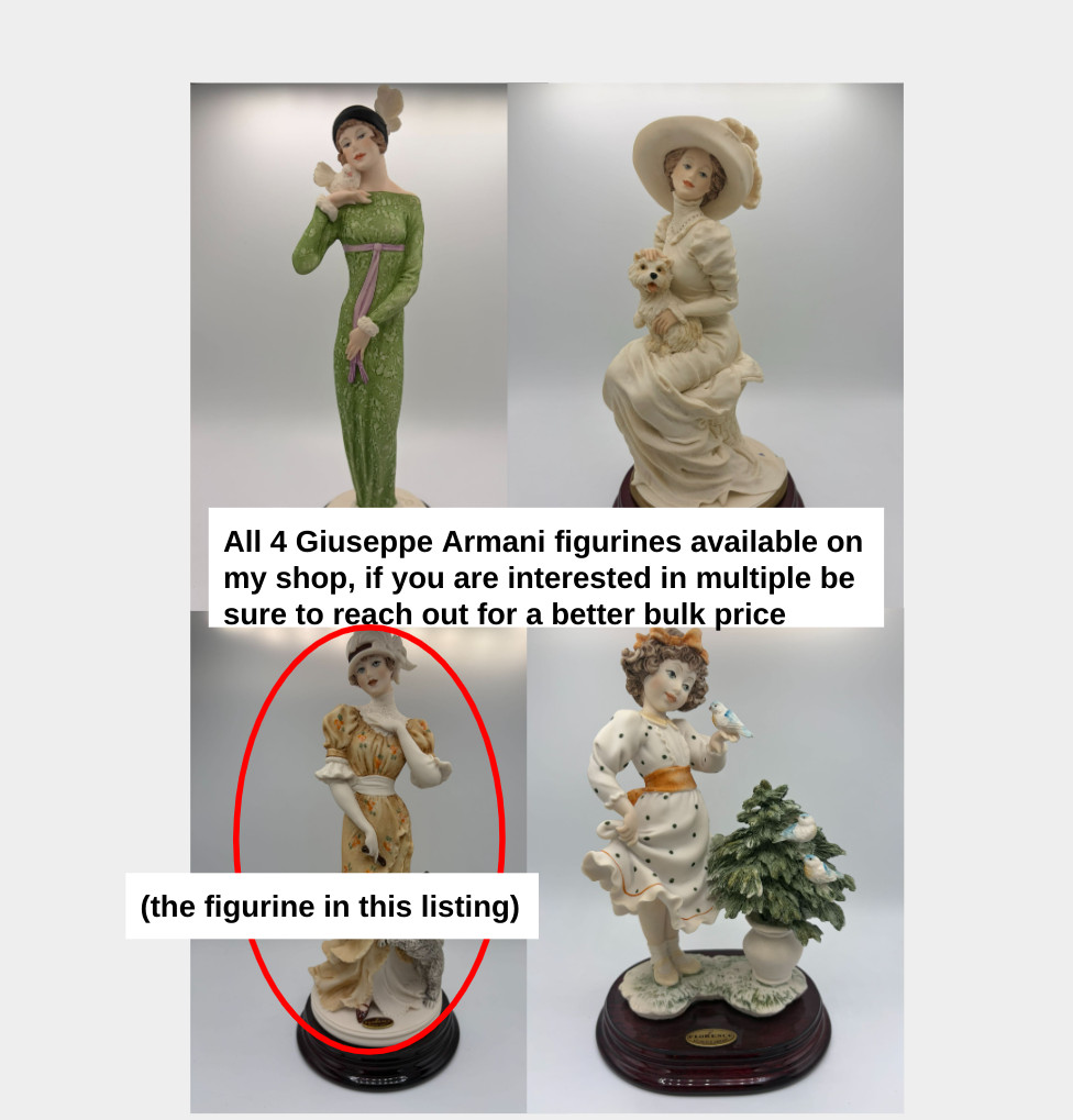 Giuseppe Armani Florence Figurine Dear Friends 0532C Lady with Dog Poodle 1994