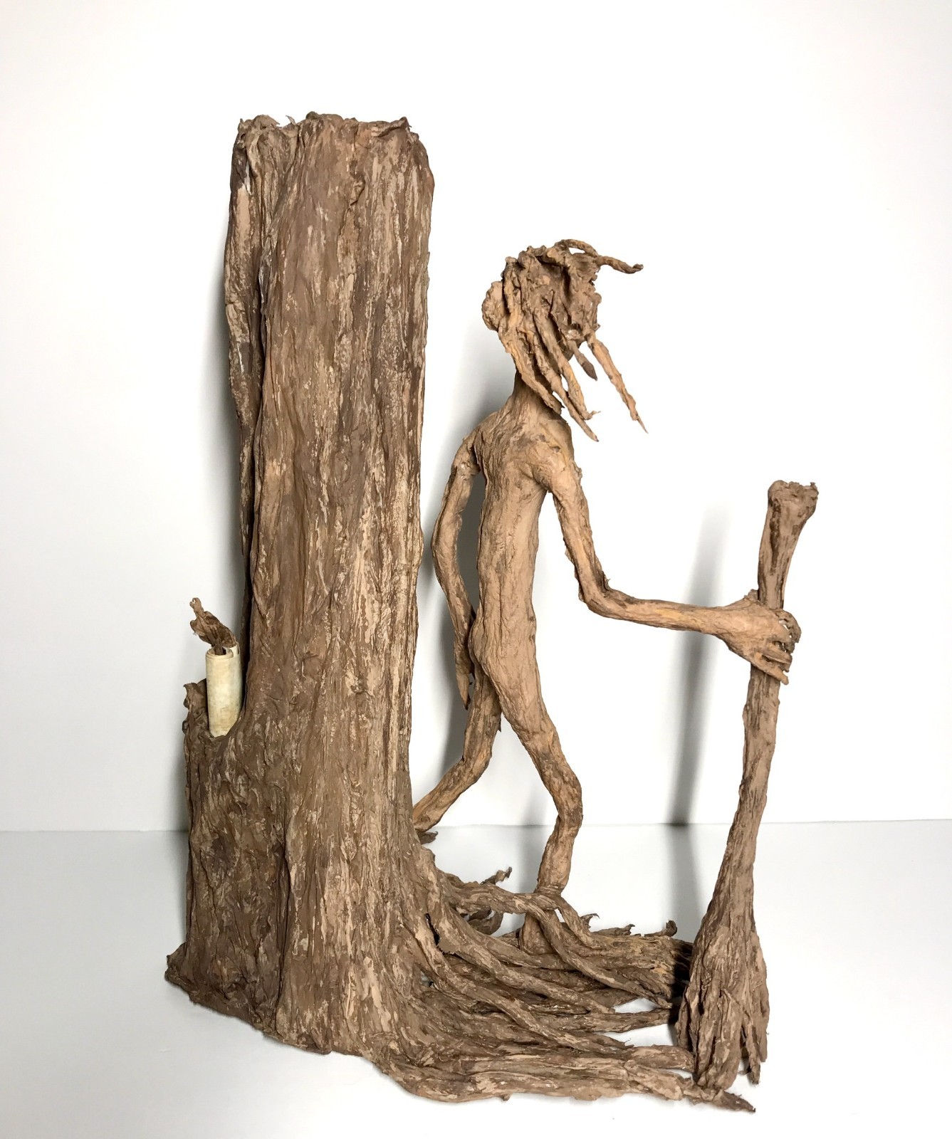 OOAK 12″ Fantasy Forest Tree Being Creature Home Accent Shelf Display
