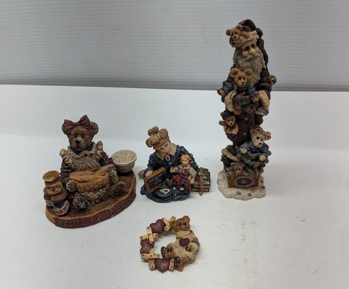 Set of 4 Bearstone Collection Boyds Bears & Friends Dollstone Longaberger Co.