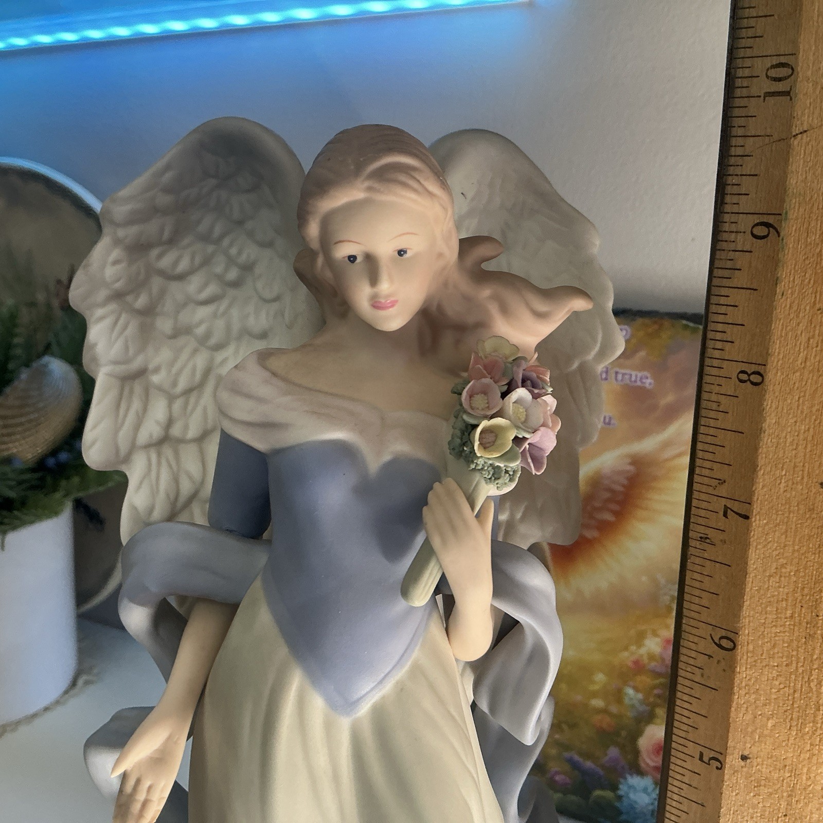 Home Interiors Charity Angel #11296-01 Porcelain Figurine 10″ Tall 2001