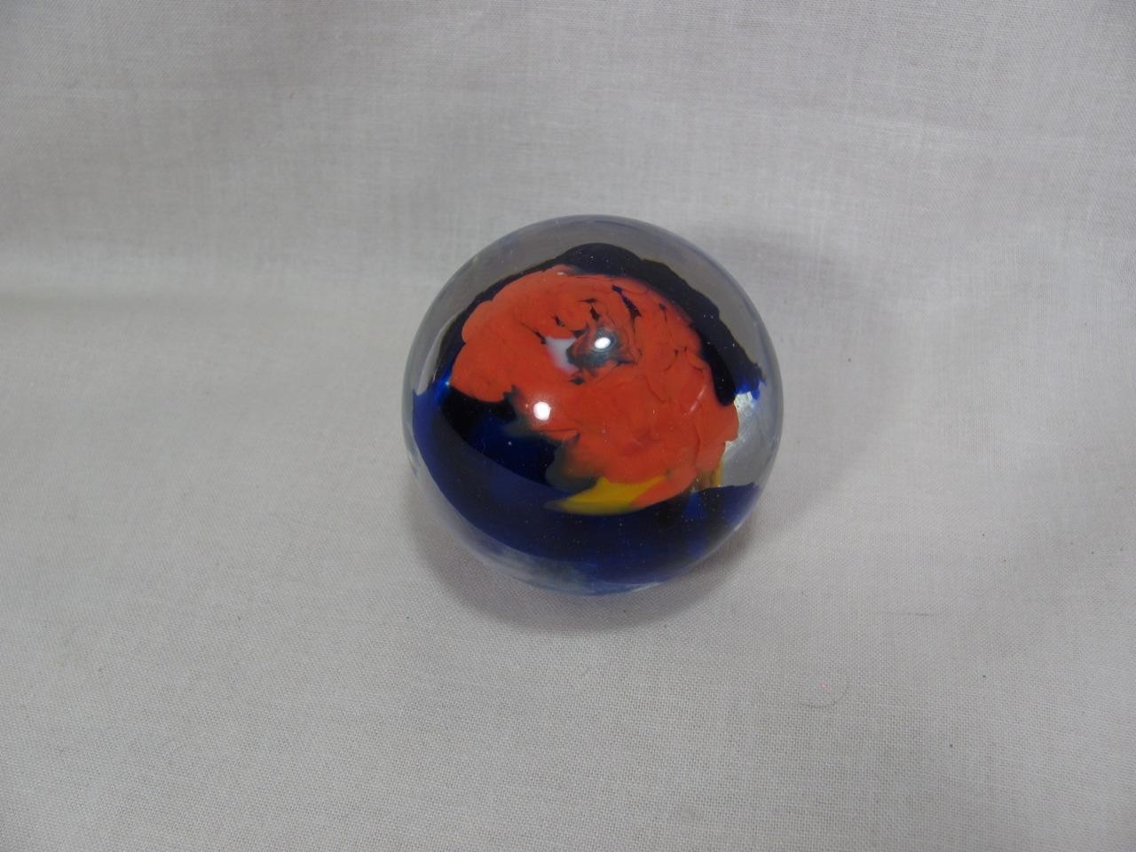 HANDMADE SGS GLASS PAPERWEIGHT WITH LABEL BOHEMIA CZECH REPUBLIC #8