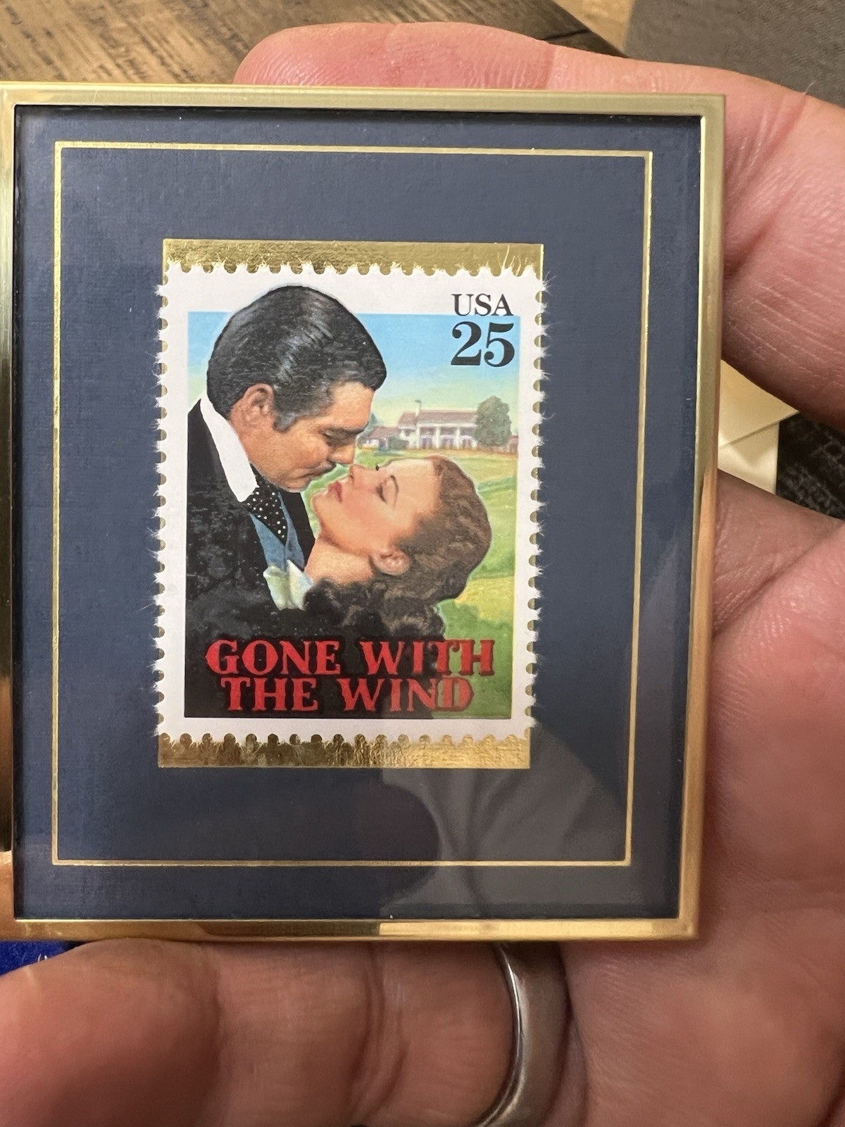 Hanford Heirlooms Gone With The Wind Framed Stamp Figurine Limited Edition Boxed