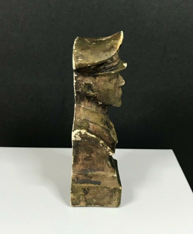 Vintage General Douglas MacArthur Chalk Head Bust Figurine – WWII – RARE