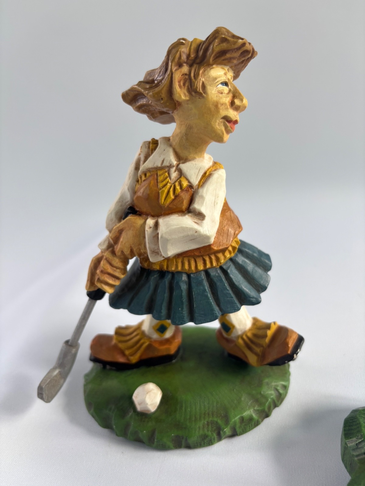 David Frykman The Golfer Figurine Art Sculpture 1998/2000 Pair Couple Golf