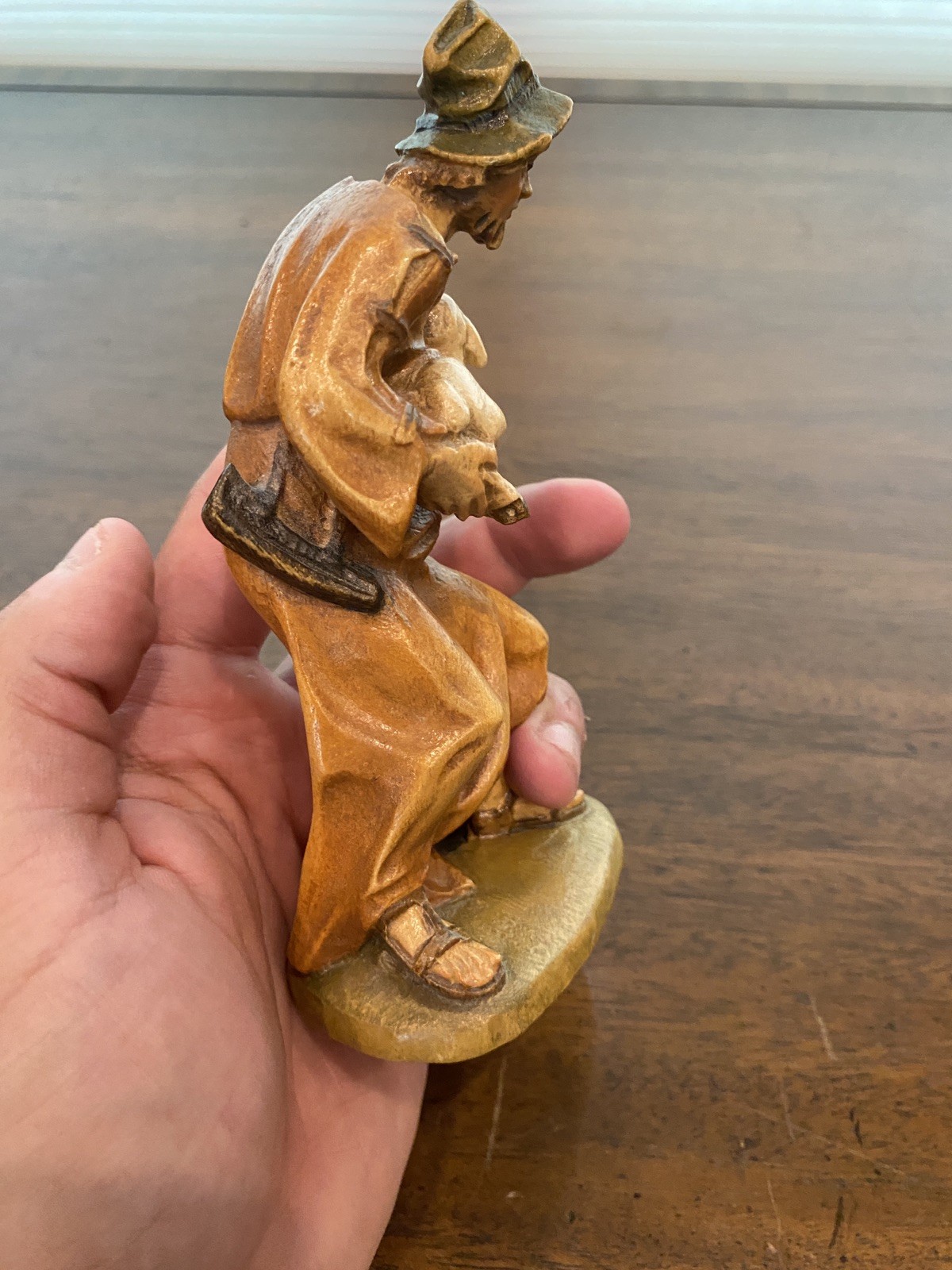BEAUTIFUL VTG SET(4) OTCO Great Detailed Wood Carved Nativity Figurines ITALY