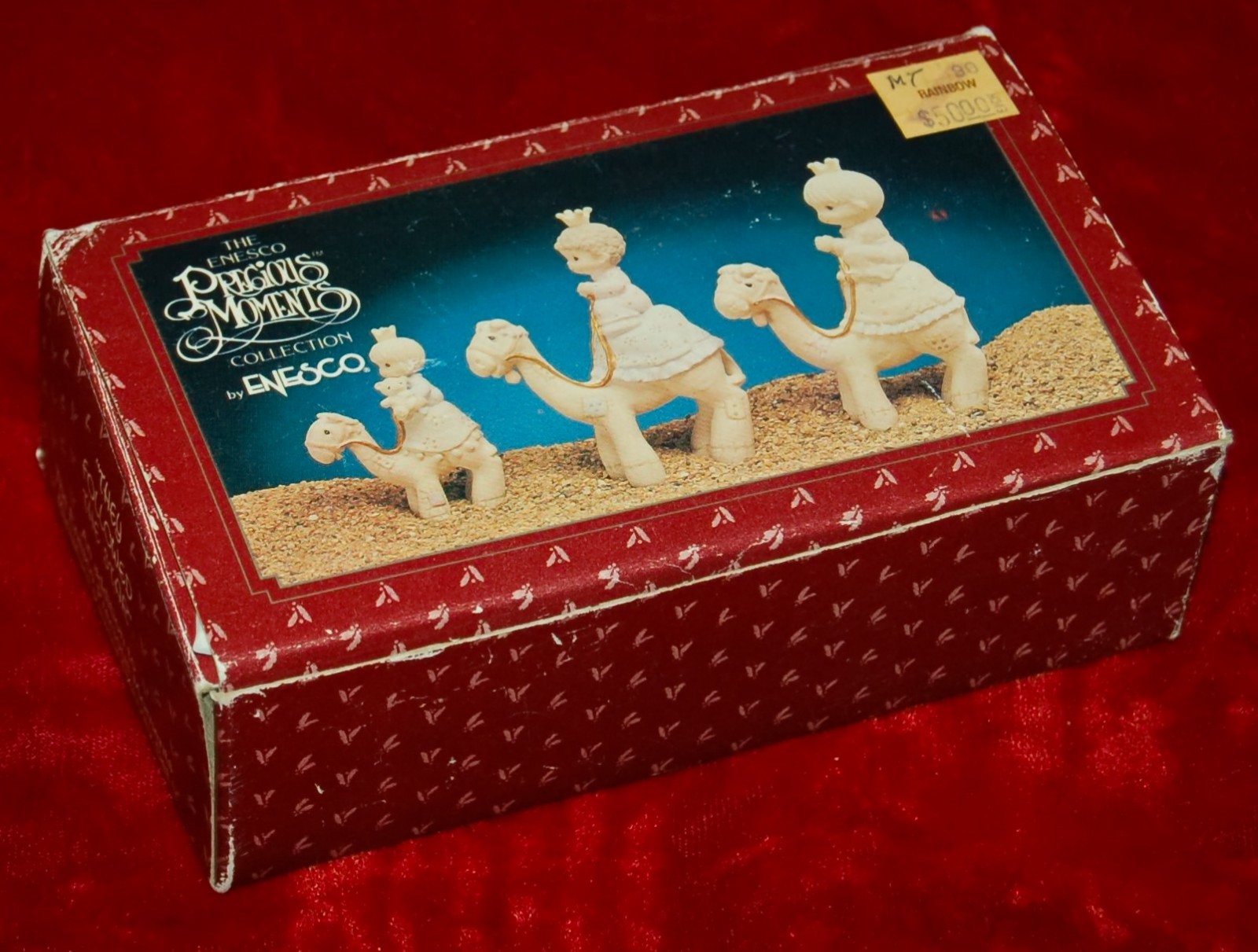 VINTAGE Precious Moments PEWTER Figurines “They Followed The Star” Nativity BOX!