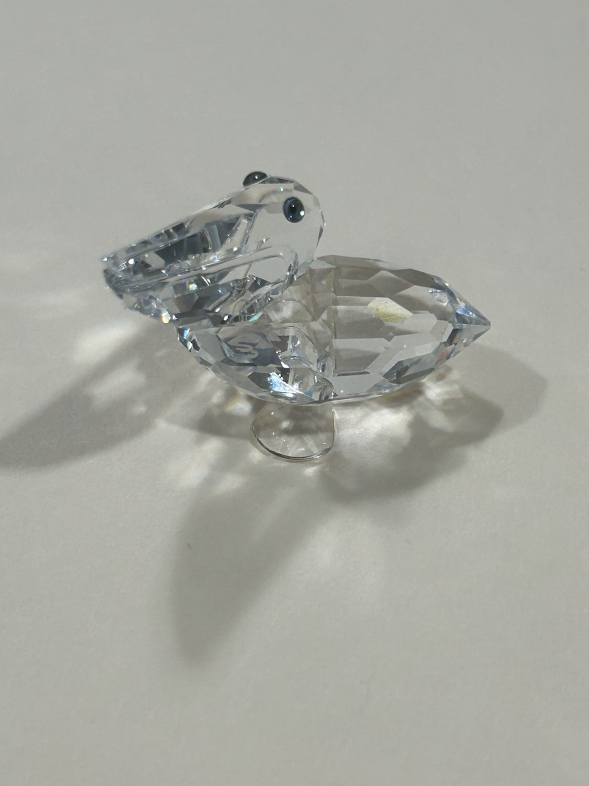 Swarovski Crystal Pelican Figurine Beauties of the Lake Green Eyes Retired