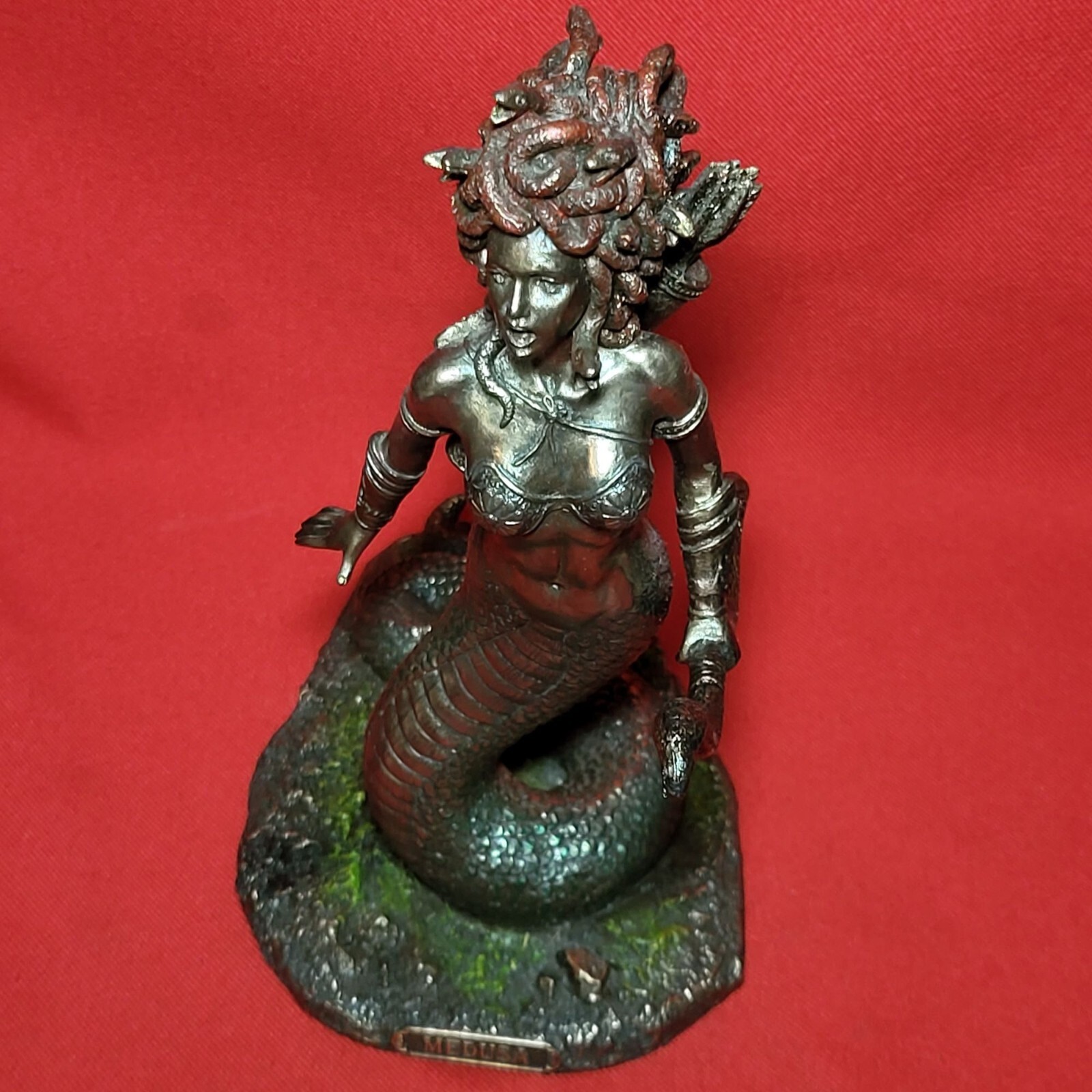 Veronese Design Medusa Greek Gorgon Serpent Monster Standing Holding Bow Statue