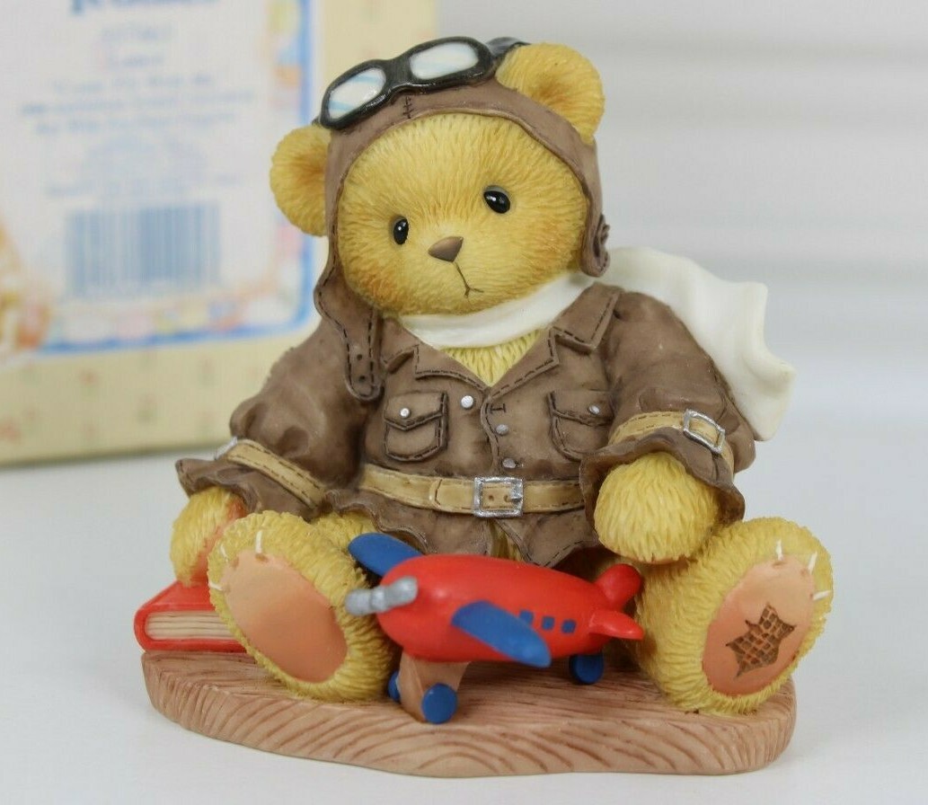 CHERISHED TEDDIES LANCE WITH TOY PLANE FLY WITH ME 1998 NATIONAL EVENT FIGURINE