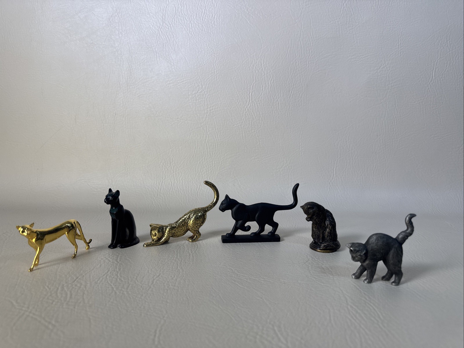 1986 The Franklin Mint Multicolor Cats Collection Lot Of 6