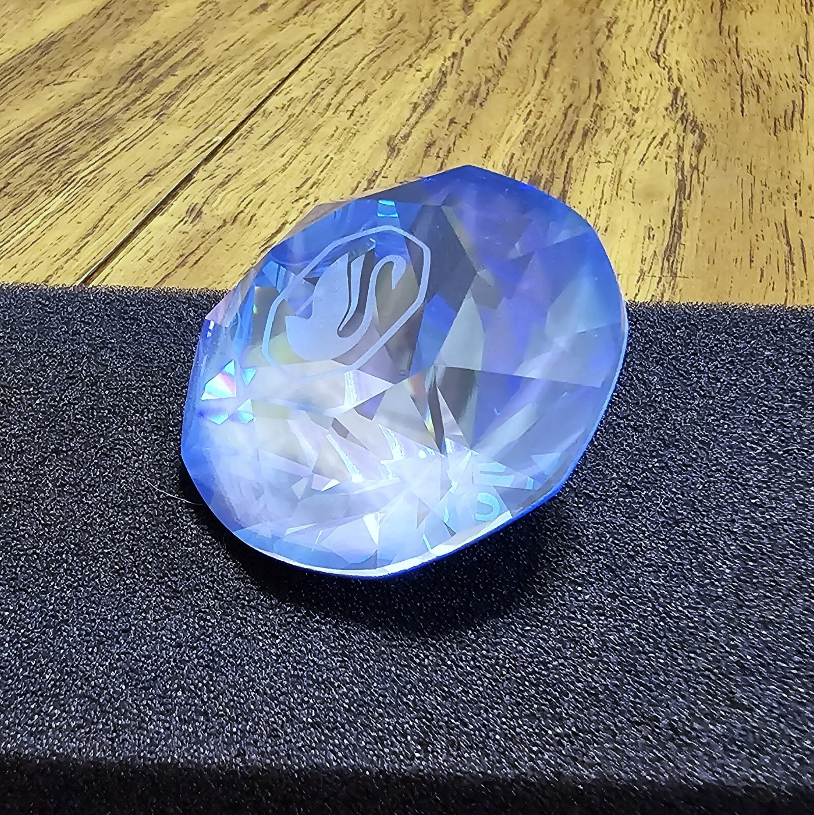 💎 Swarovski Crystal Exclusive 2025, Large, Ocean Blue, Chaton Gem Figurine NIB