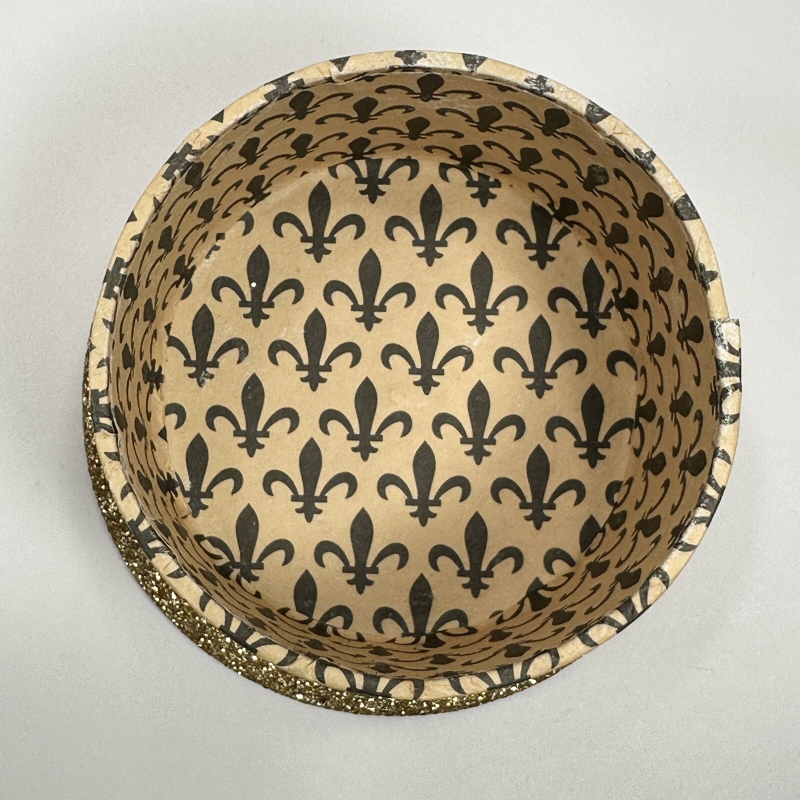 Katherine’s Collection at Silver Lake Gold & Ivory Jester on Round Trinket Box