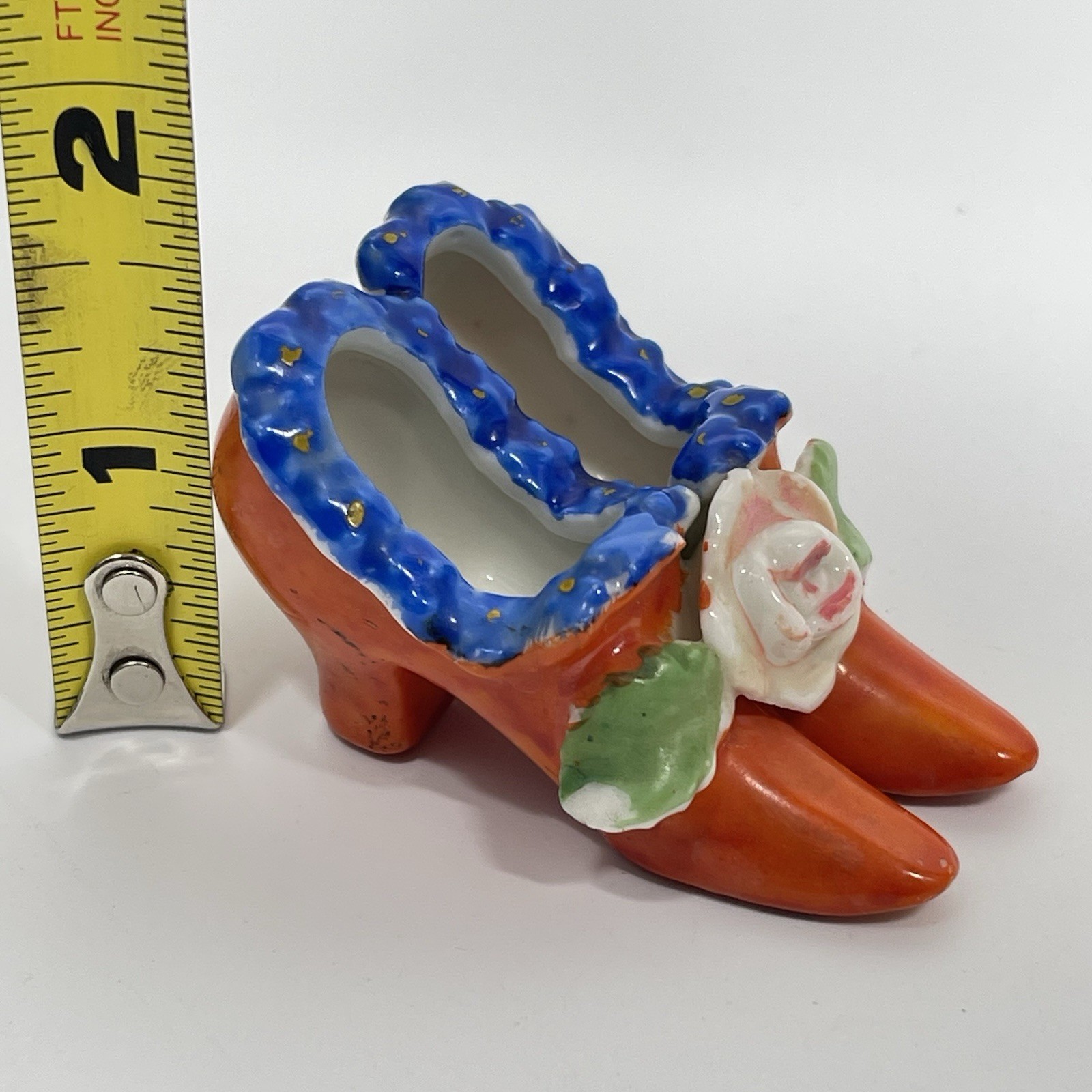 Vintage Miniature Shoe Collection Porcelain & Glass Decorative Lot of 4
