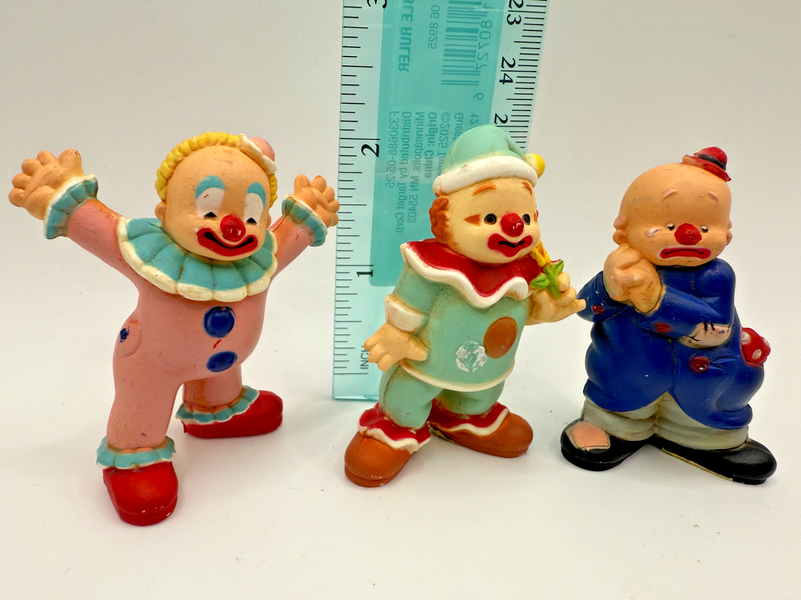 Enesco Mini Happy Clown Figurines. Vintage Collection. Set Of 3