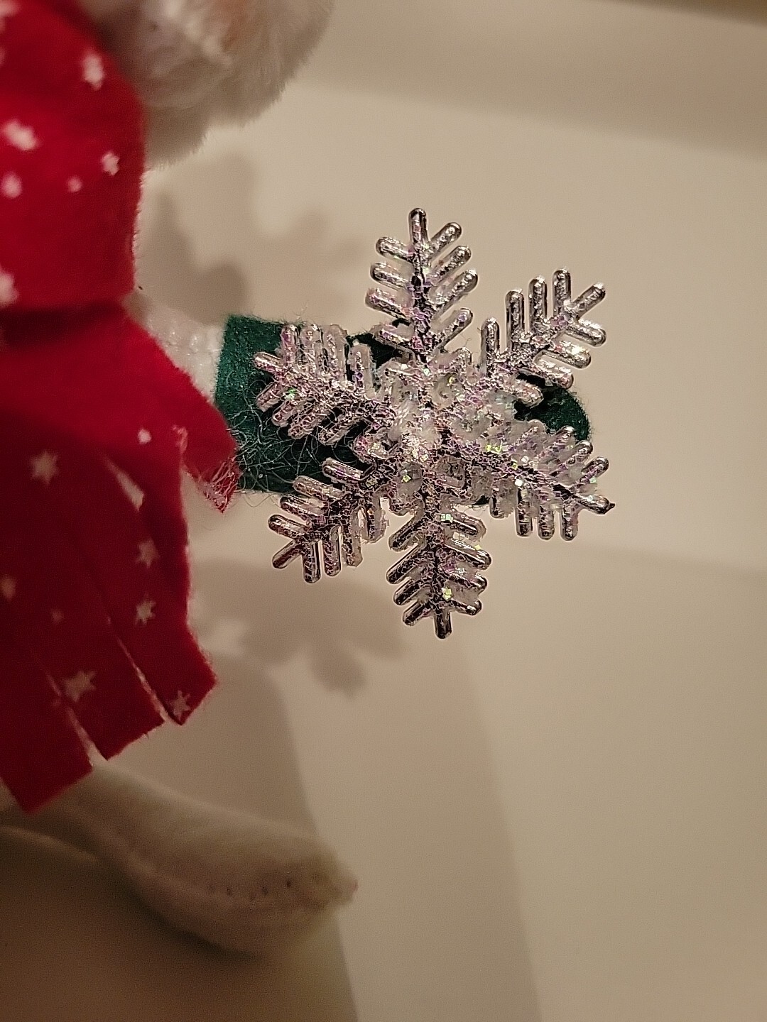 Annalee Posable Snowflake Mouse Santa Hat Scarf Christmas Holiday Kitsch 2007