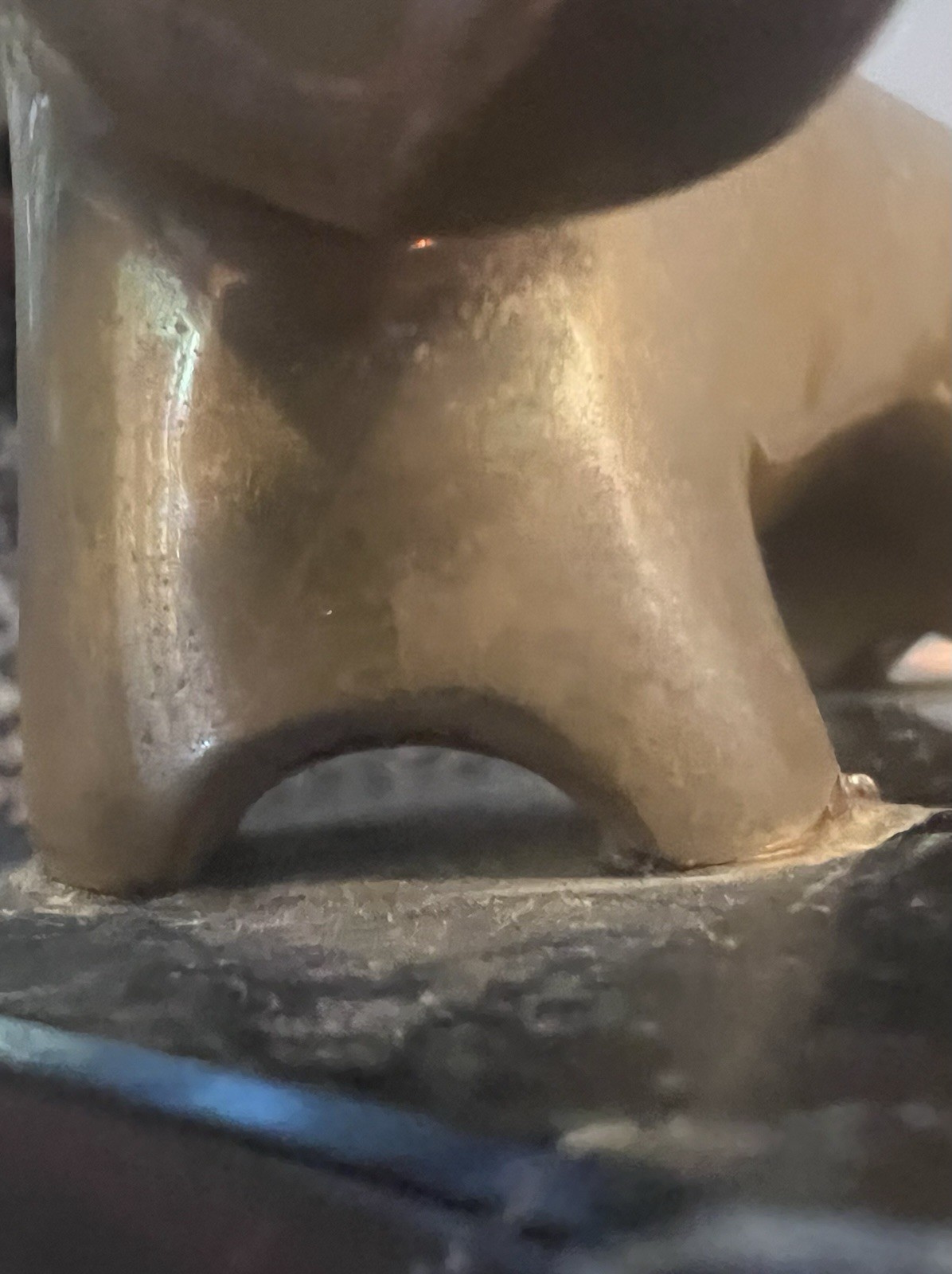 Vintage 1967 MCM Solid Bronze Bull Sculpture Signed Saldana; Heavy; Marble Base