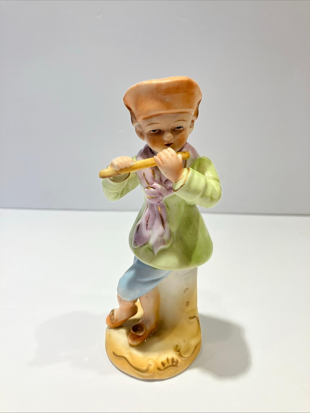 Andrea by Sadek Porcelain Figurine Boy with Fluted Occupied Japan
