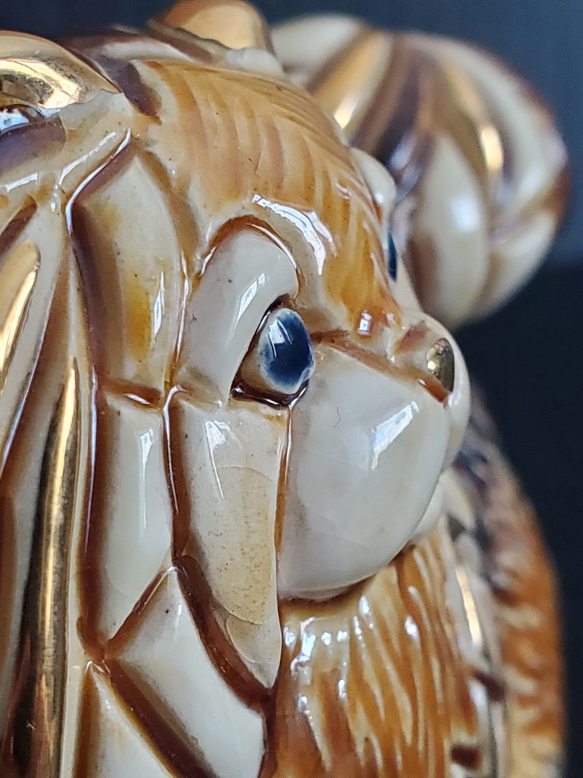 DeRosa Rinconada PERSIAN CAT Platinum Gold&Brown Toned Glazed URUGUARY