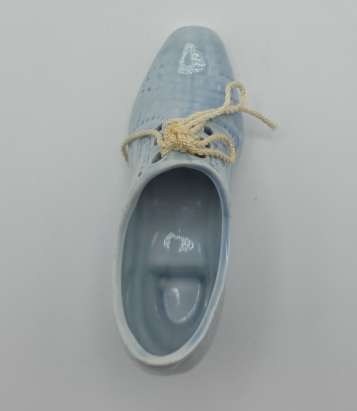 Vintage Light Blue Collectors Ceramic Shoe Approx. 4″ Arnstade made in Germany