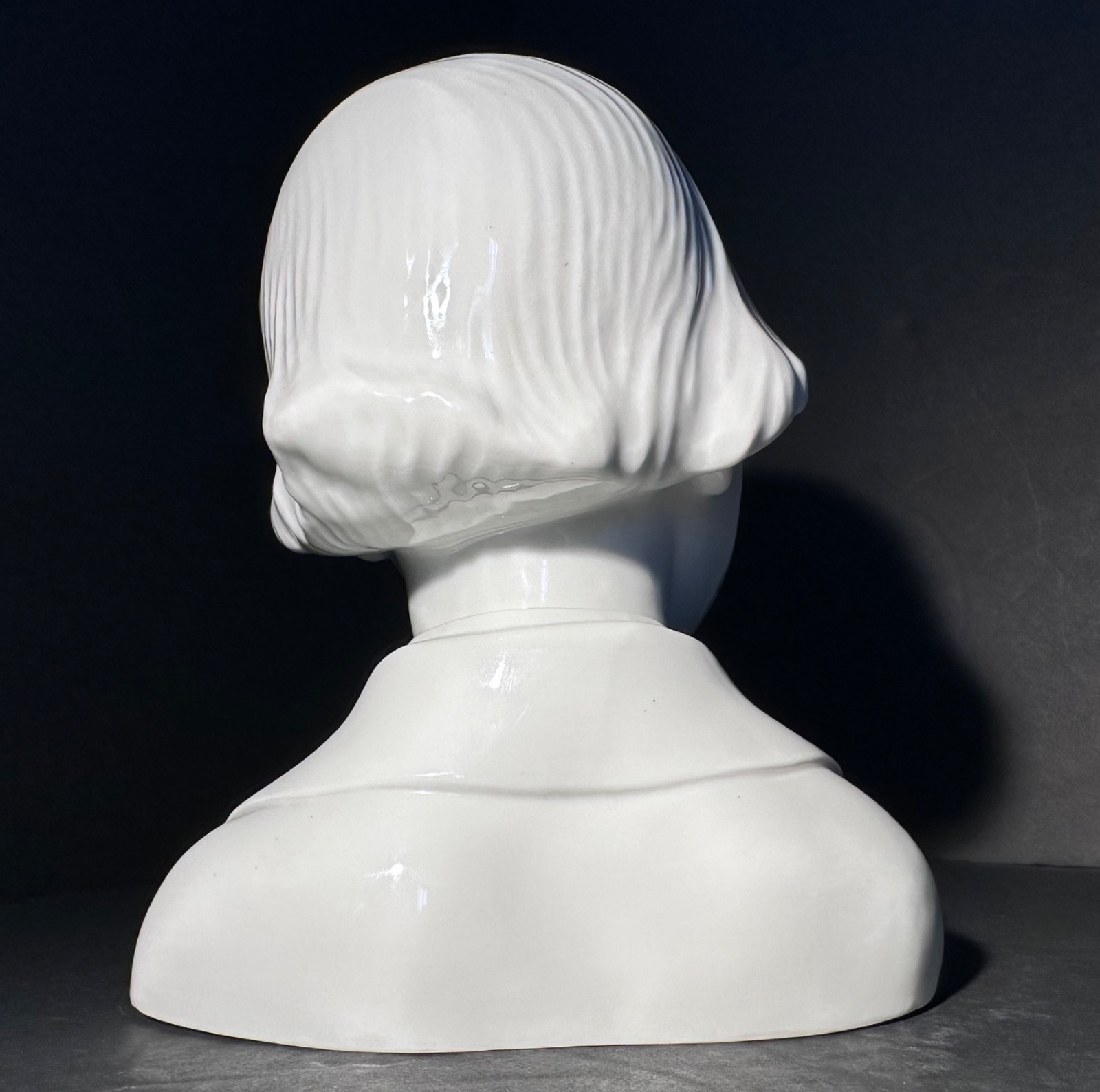 Vintage Augarten Porcelain Vienna Bust of Young Boy Authentic Blue Shield Crown
