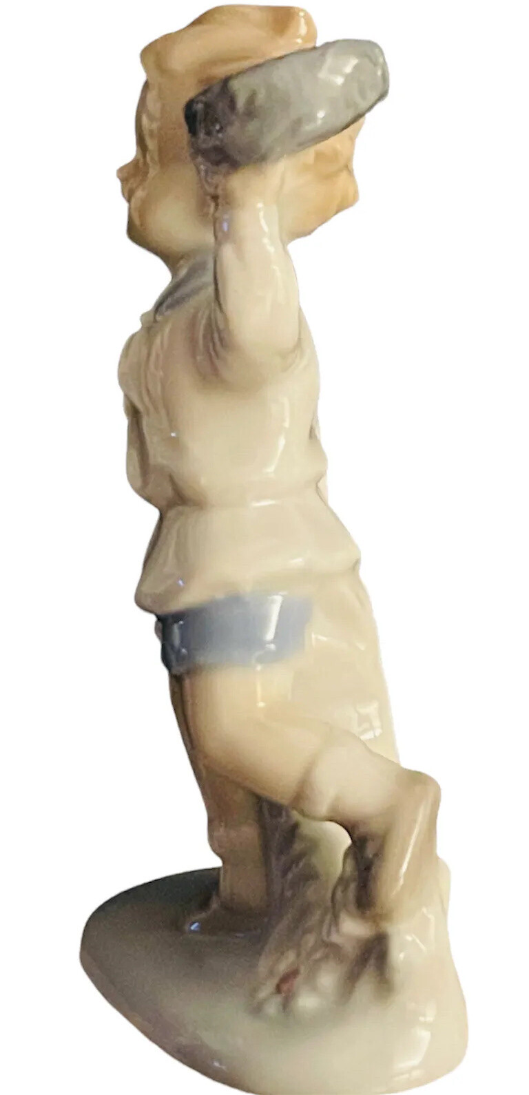 VTG LEGO JAPAN BOY & DOG FIGURINE FINE PORCELAIN PASTELS HIGH GLOSS 1970s