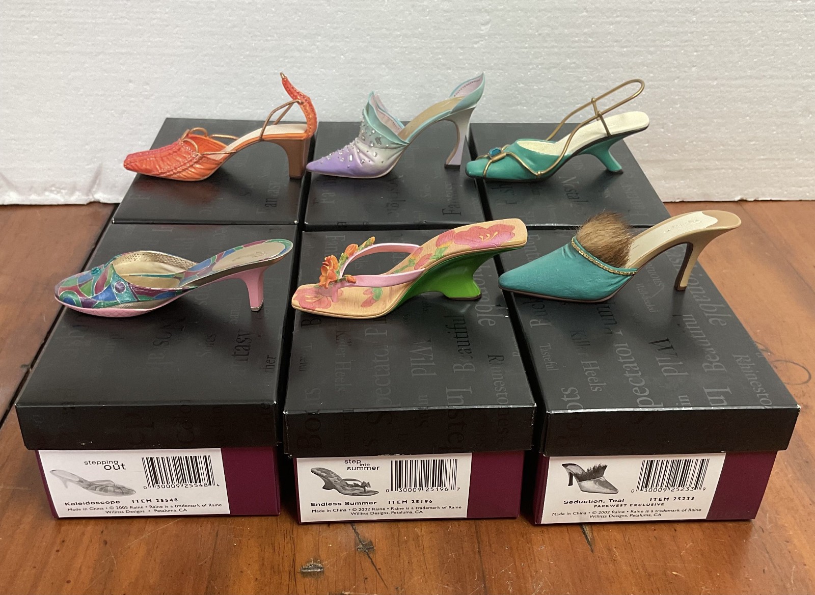 Lot of 6 Just the Right Shoe by Raine Slip-On & Heel Figurines w/ Boxes COAs