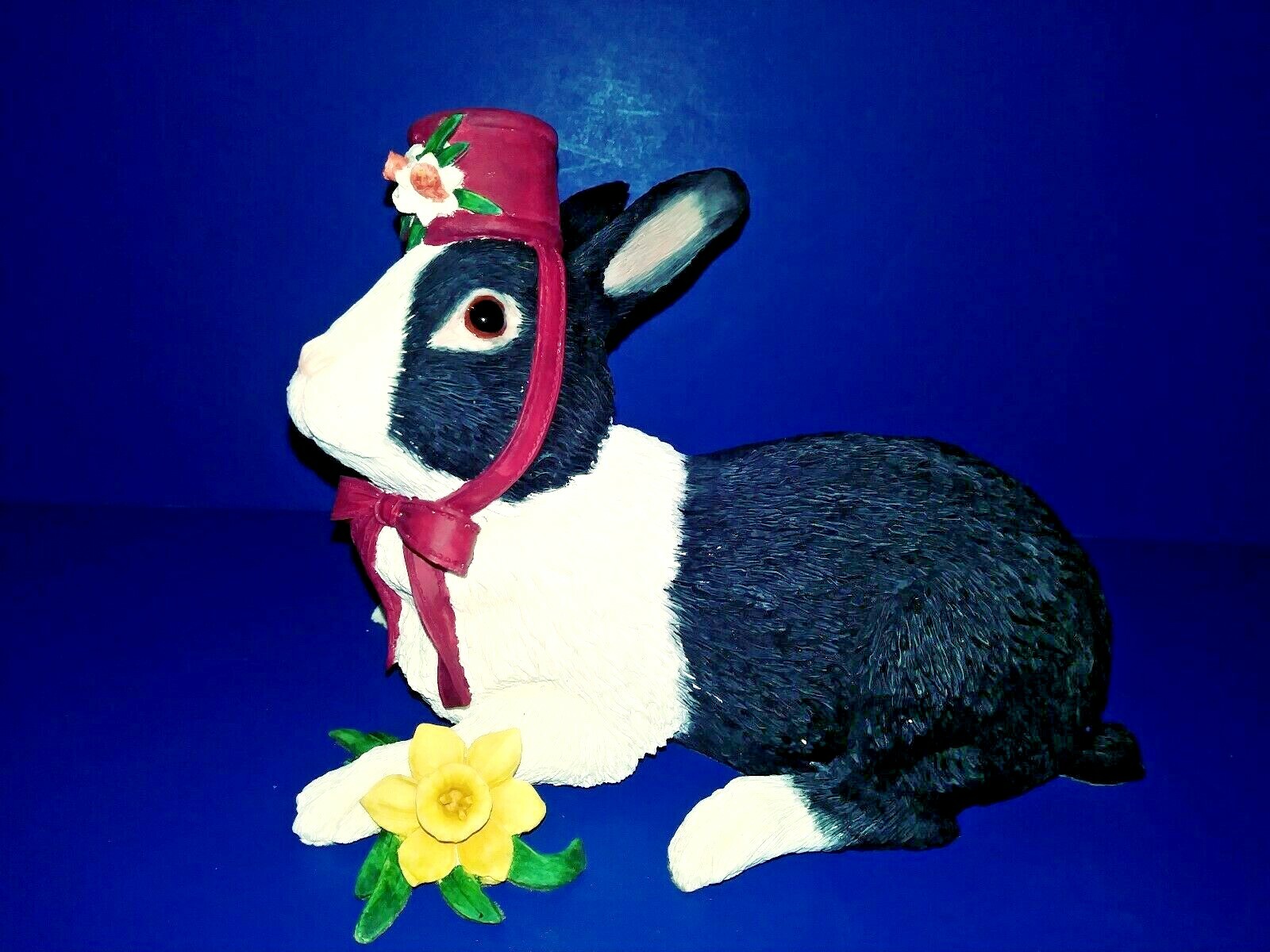 Country Artists for the Discerning Bunny with Daffodil Hand Painted Hand Crafted