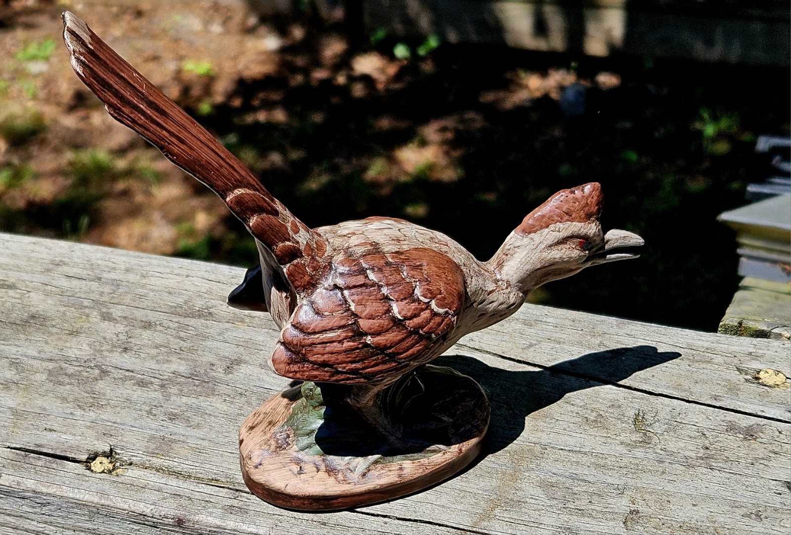 Hand-Painted Detailed Roadrunner Statue Figurine Signed Tolpp’s Hamburg MN USA