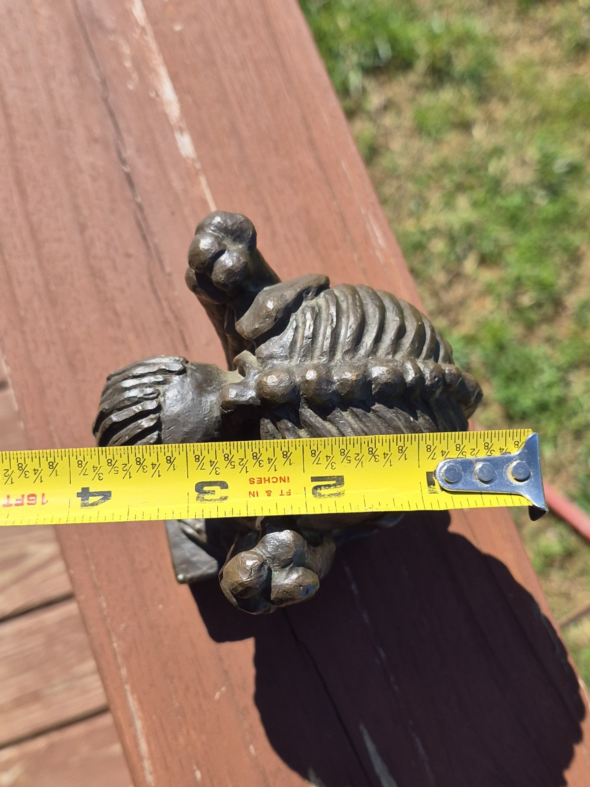 Small Surreal Bronze Sculpture Skeleton