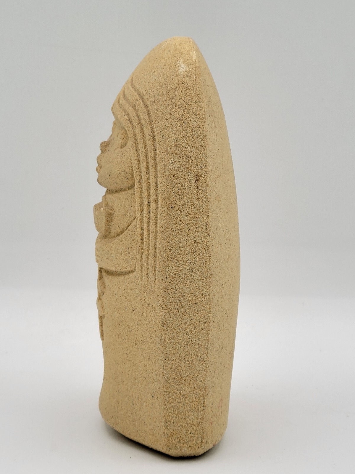 Stone Art Registered Model GIRL WITH FLOWER Sculpture Belgium Figure StoneArt