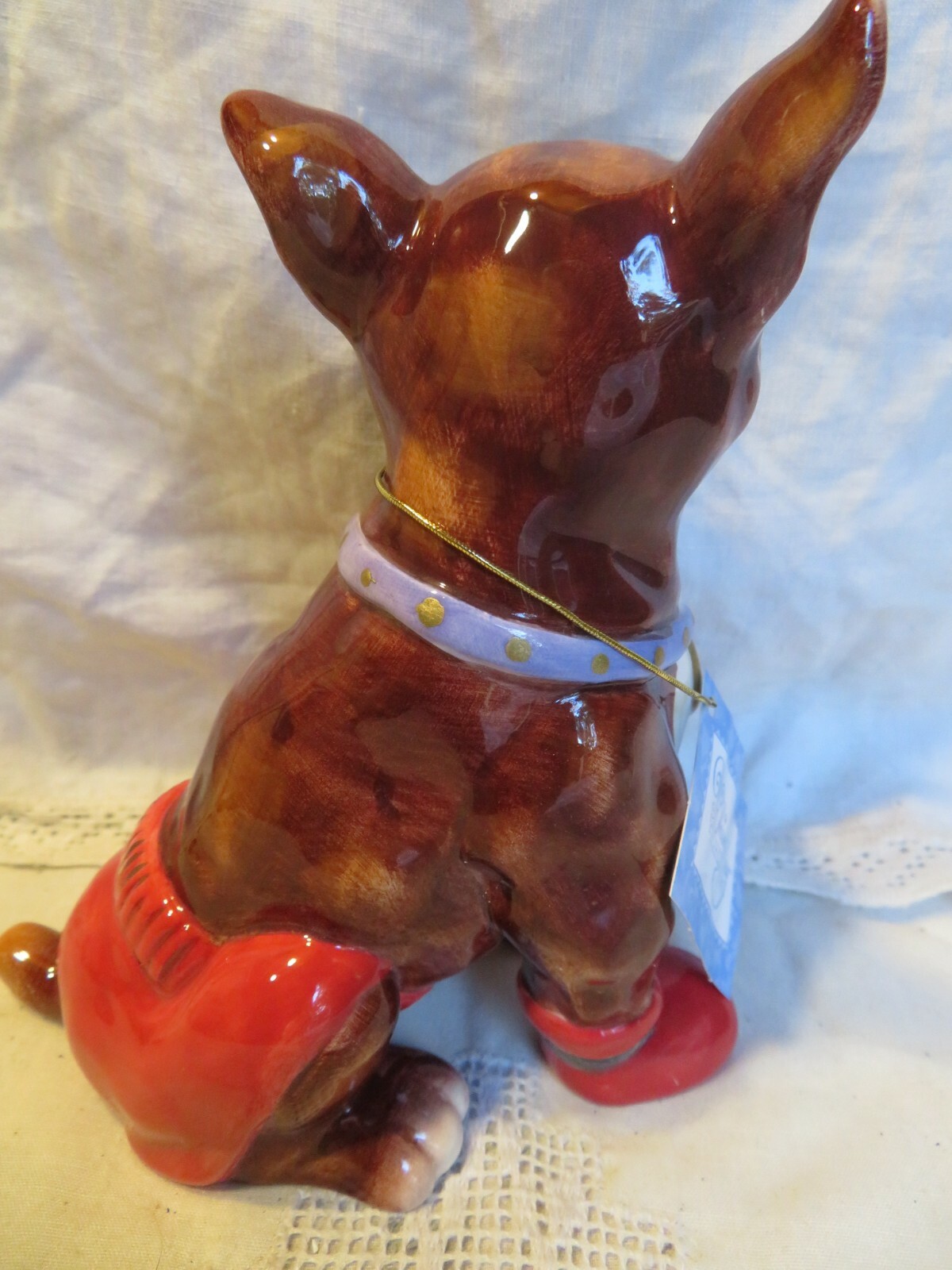 “CHAMP” WhimsiClay Boxer dog + 2 free dog pins ($24 value) CUTE and FUN!