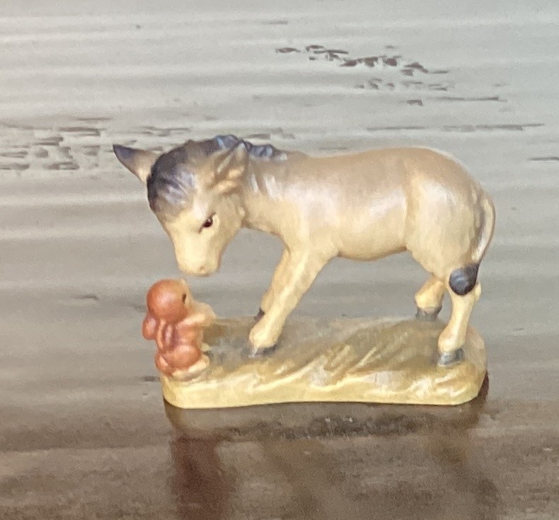 3″ SCALE ANRI FERRANDIZ NATIVITY DONKEY WOODCARVING ASS
