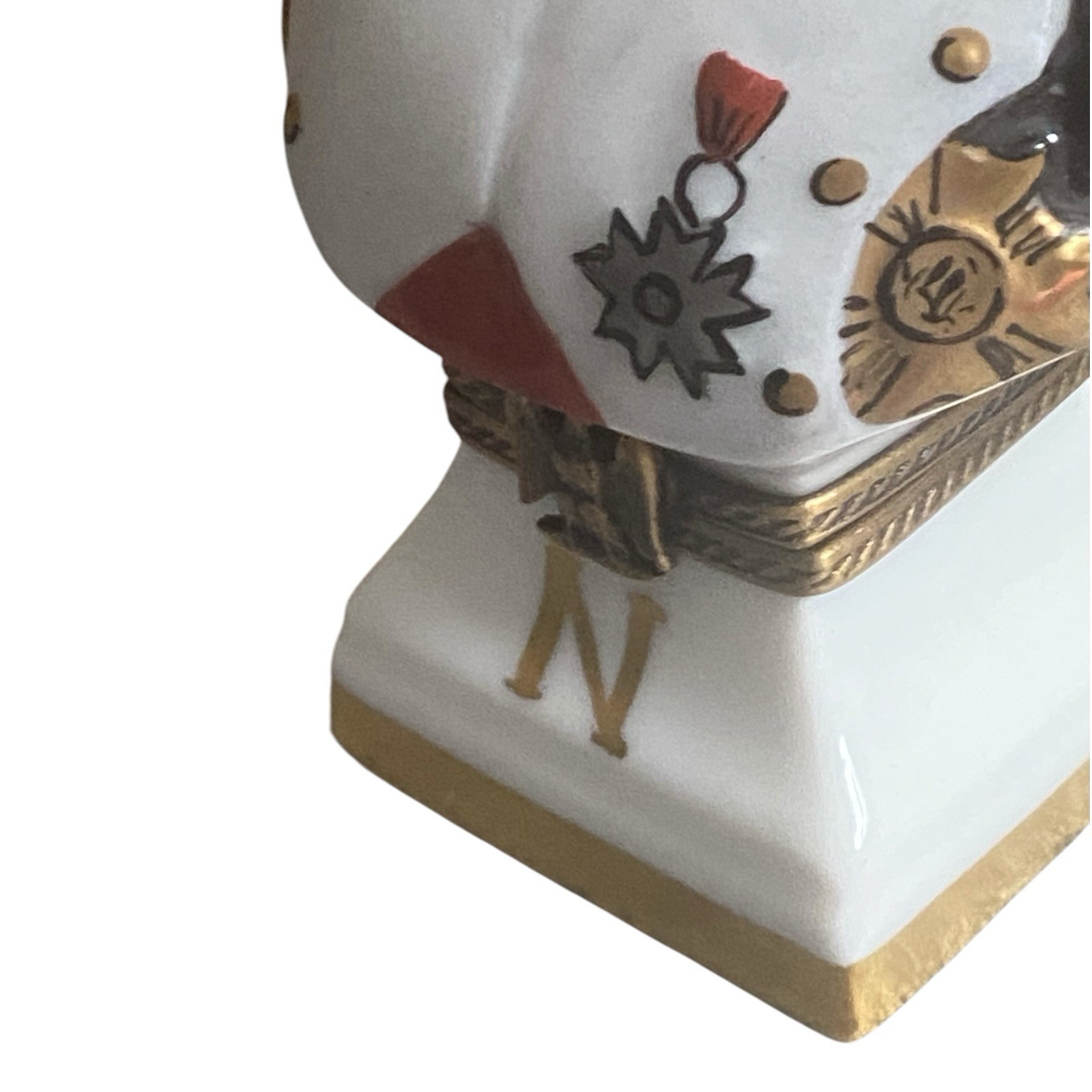 Limoges Napoleon Bonaparte Porcelain Bust Limited Trinket Box RARE