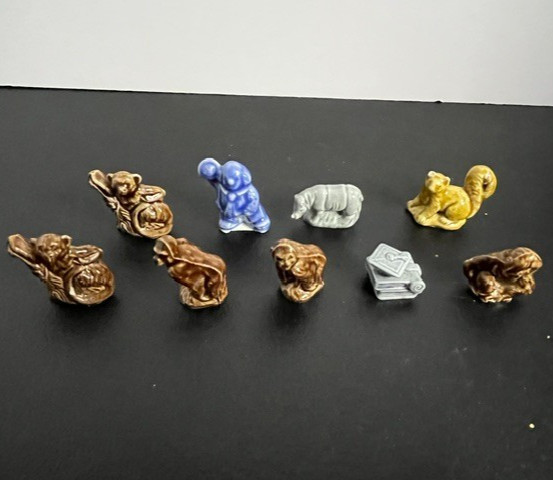 Wade Whimsies Red Rose Tea Figurines Lot Of 9 small Collection Rare England
