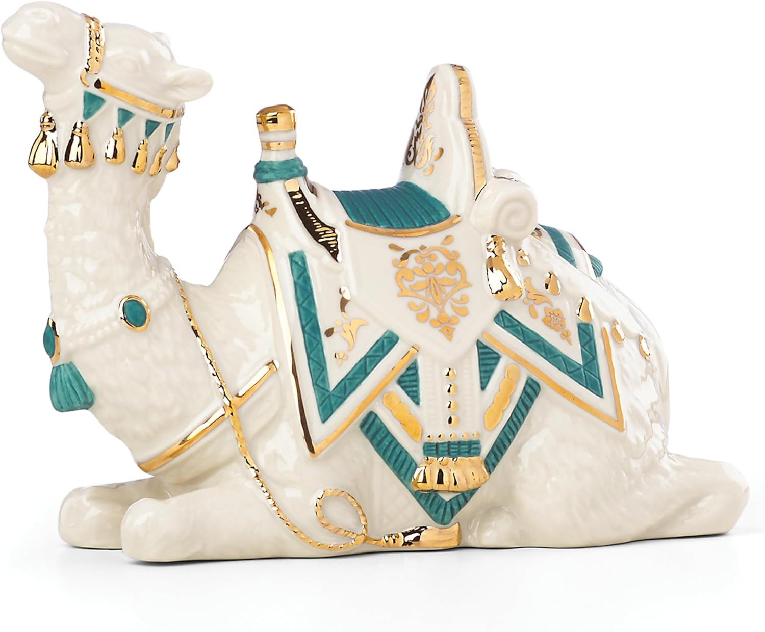 869930 First Blessing Nativity Teal Camel Figurine