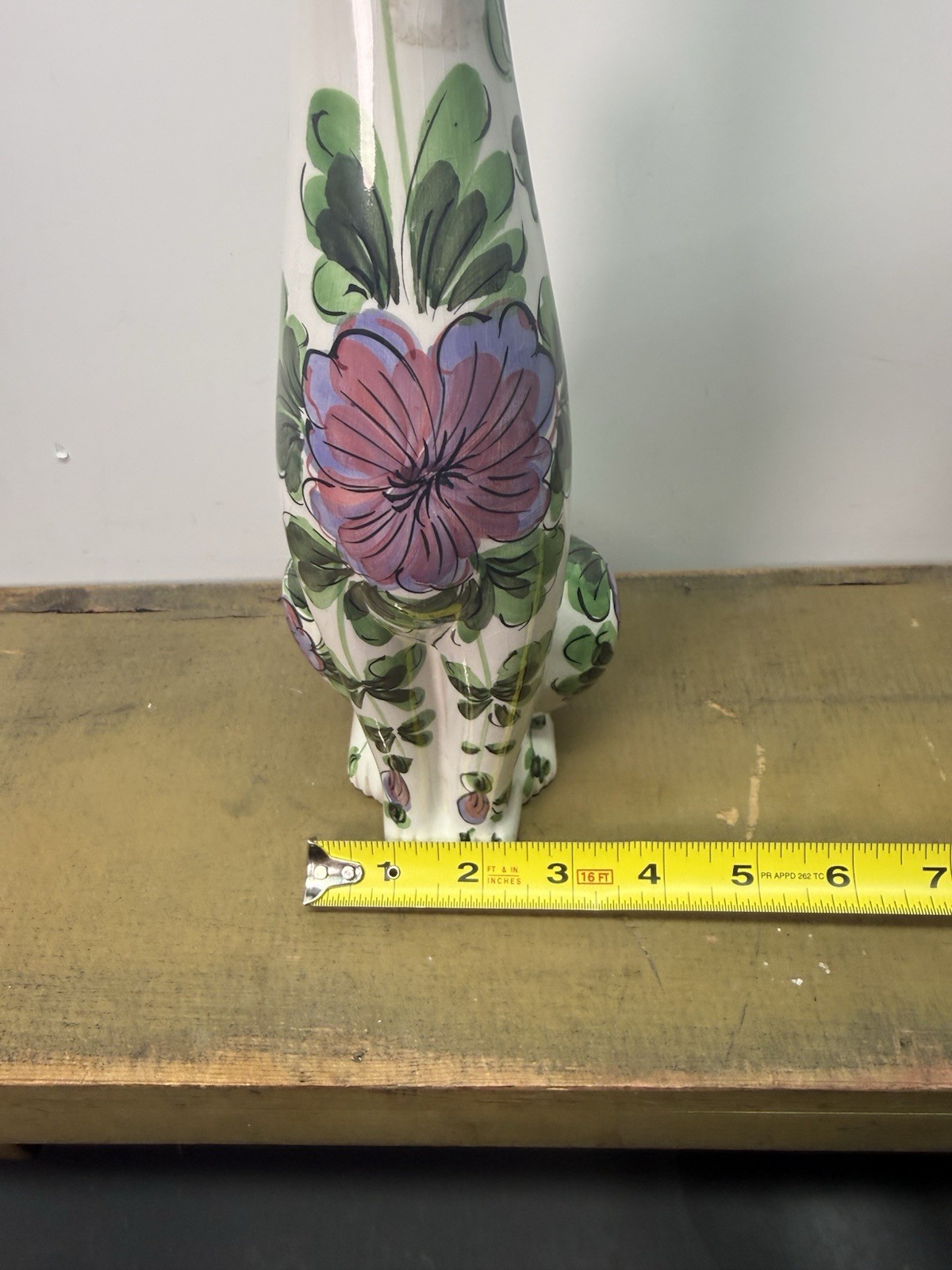 FABULOUS Italian Mancioli Deruta Pottery14” Tall Handpainted Gatto Cat Statue