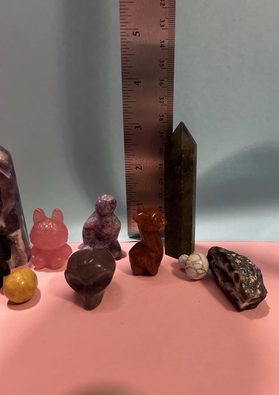 Crystal Stone Lot Sphere Quartz Tower Mixed Amethyst Labordorite